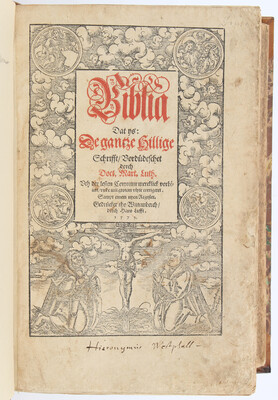 Biblia germanica inferior. Wittenberg 1579