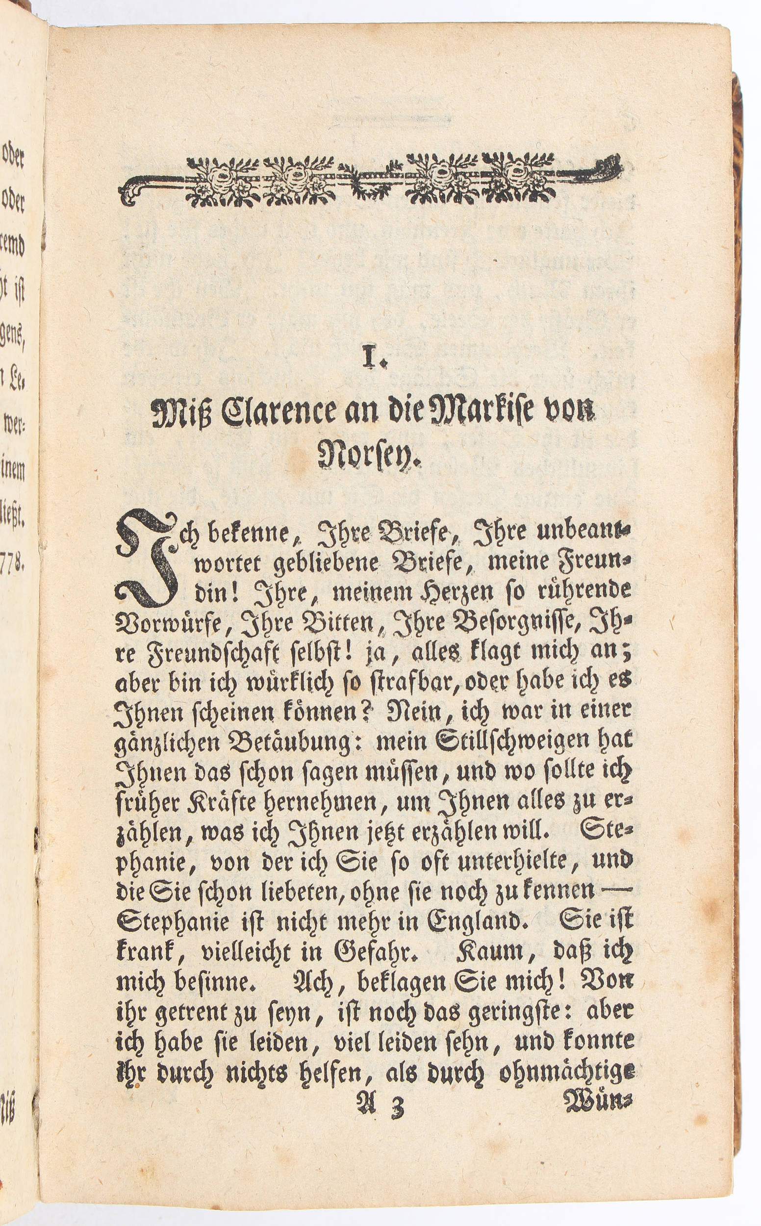(Beauharnais), Stephanie. Ein Roman in Briefen