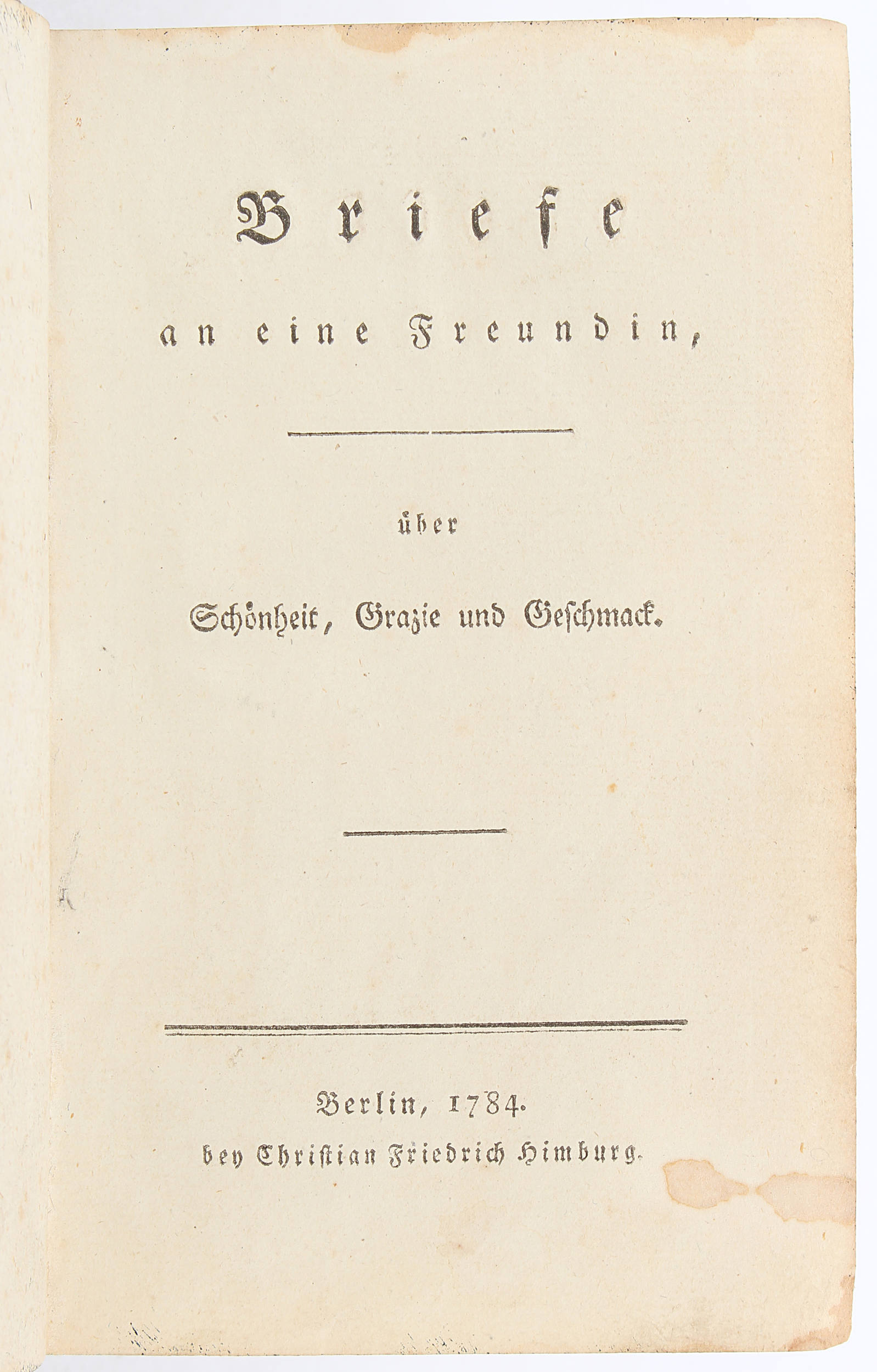 Hartmann, Briefe an eine Freundin + Beibd.