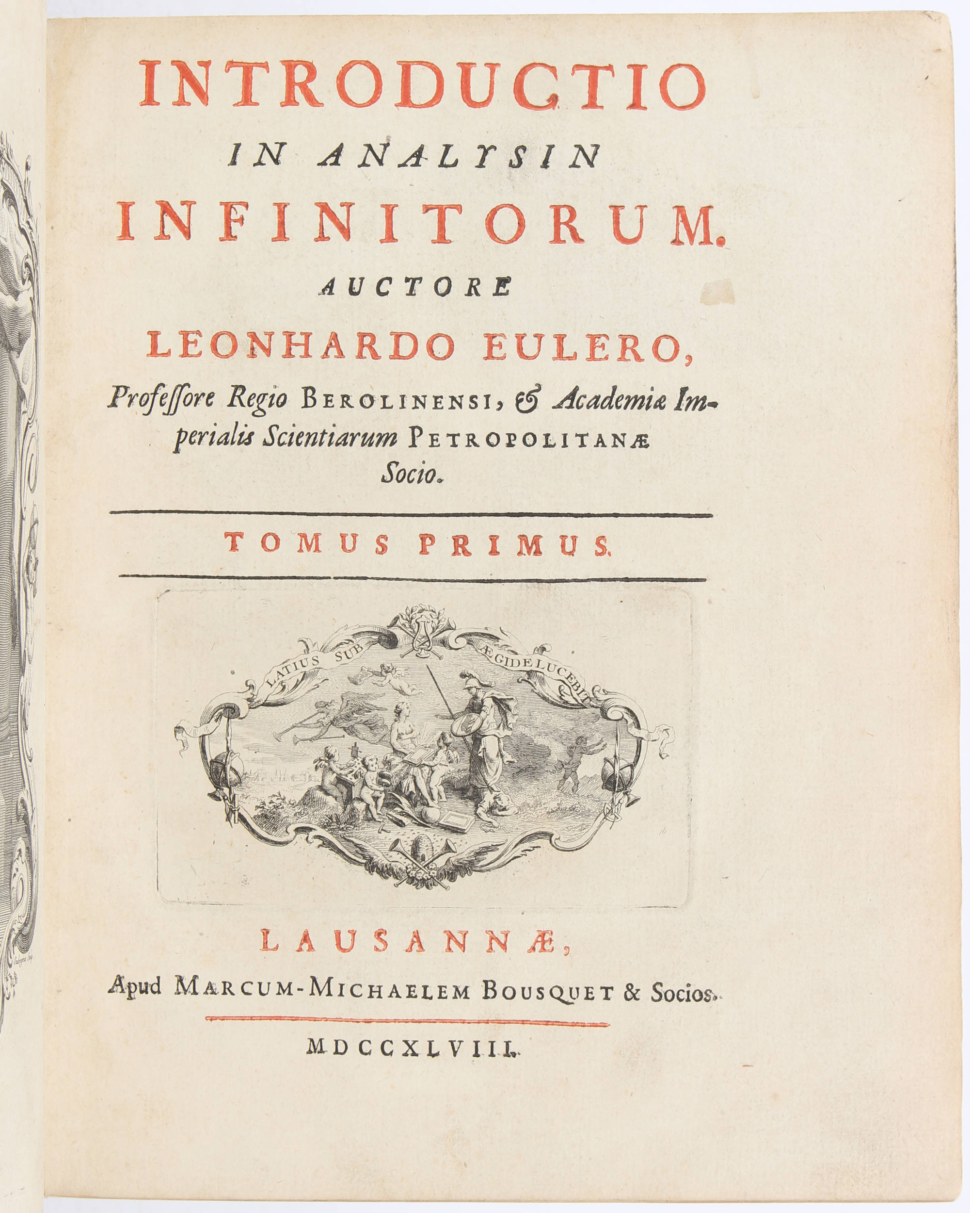 Euler, Introductio in analysin infinitorum. 2 Bde.