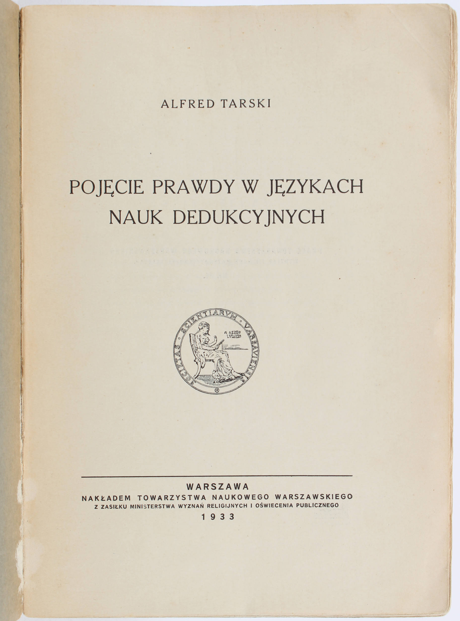 Tarski, Poje̜cie prawdy
