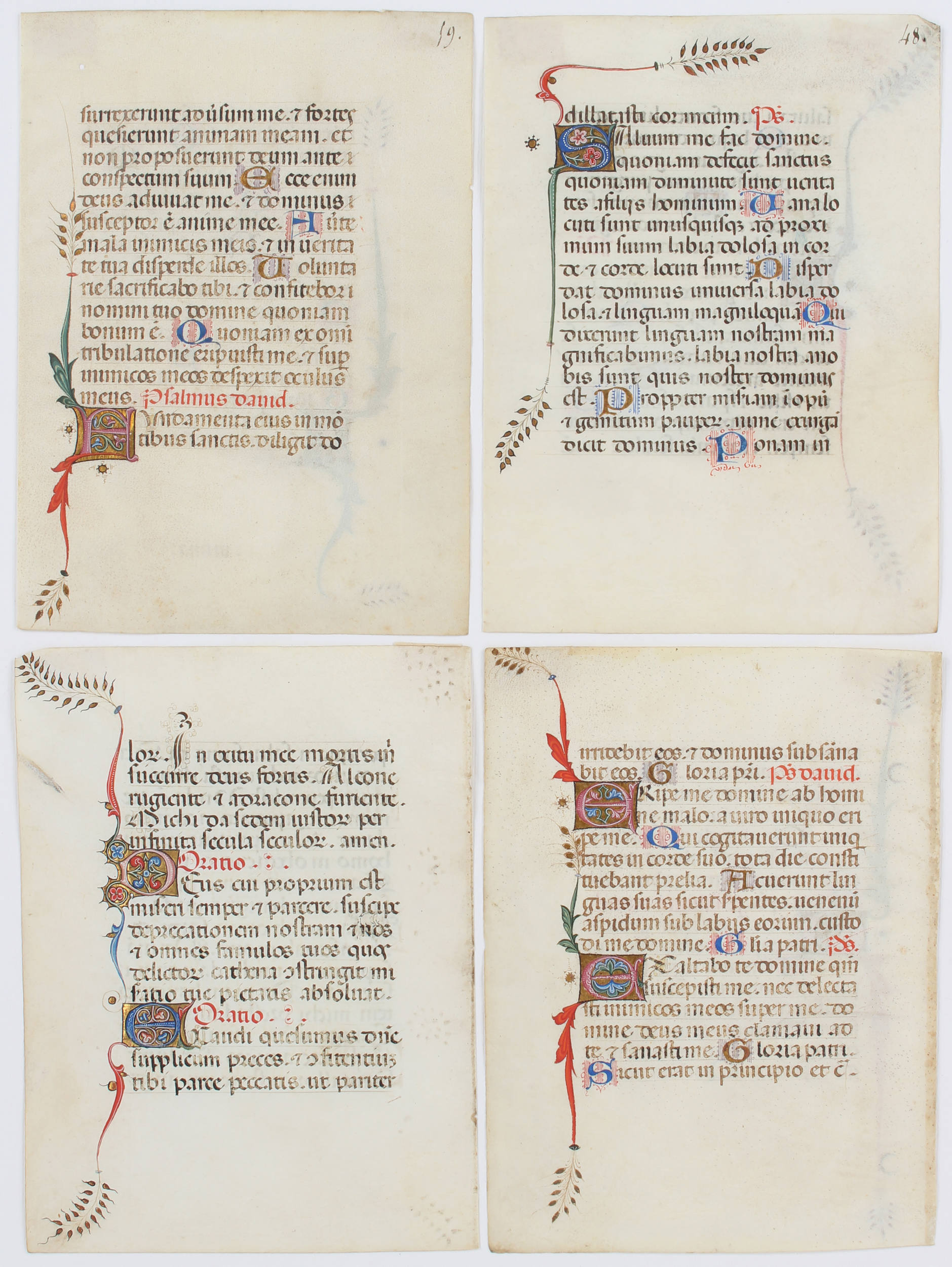 4 Stundenbuchblätter