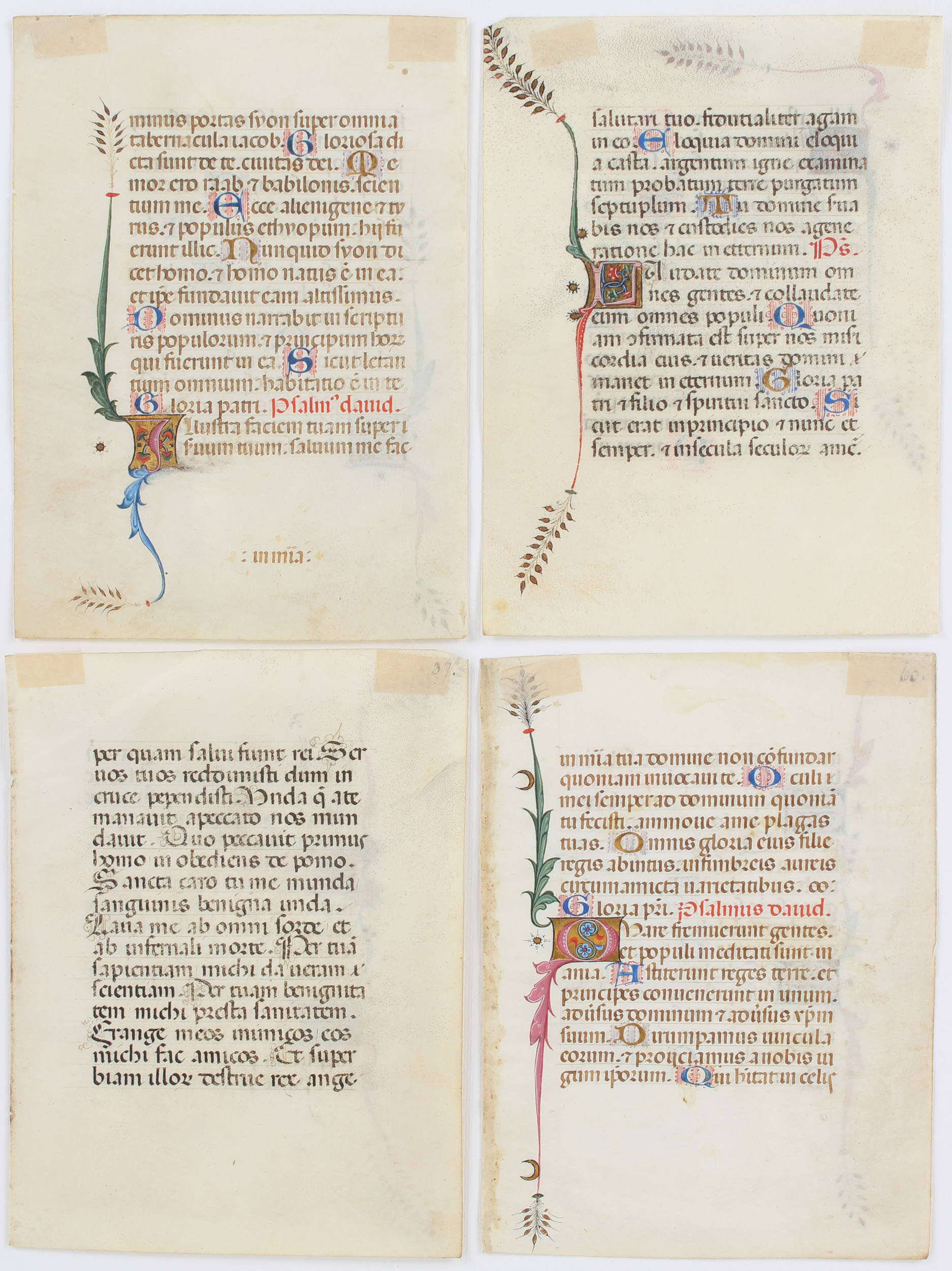 4 Stundenbuchblätter