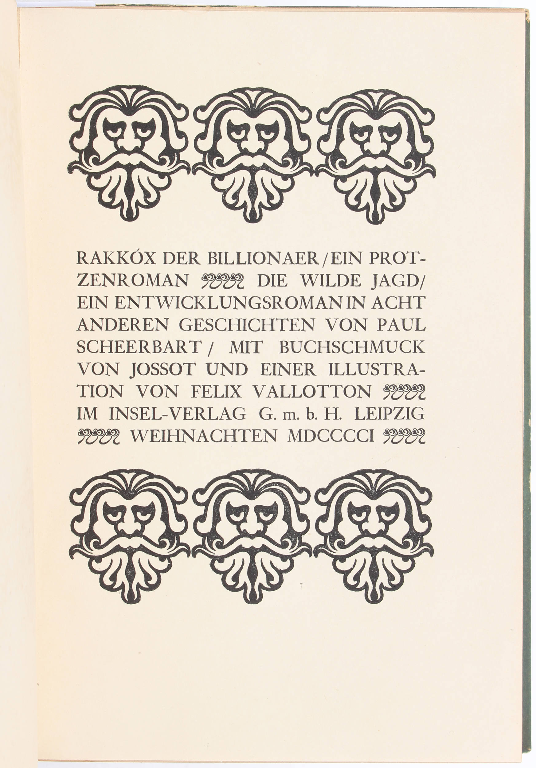 Scheerbart, Rakkóx. Die Wilde Jagd.