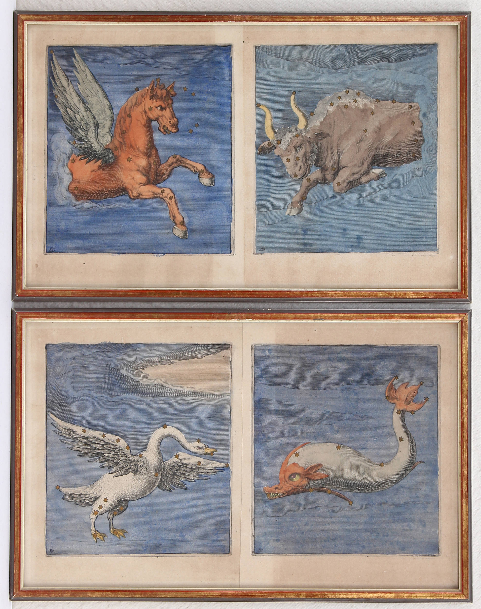 Sternbilder.12 Bll. de G(heyn) in 6 Rahmen