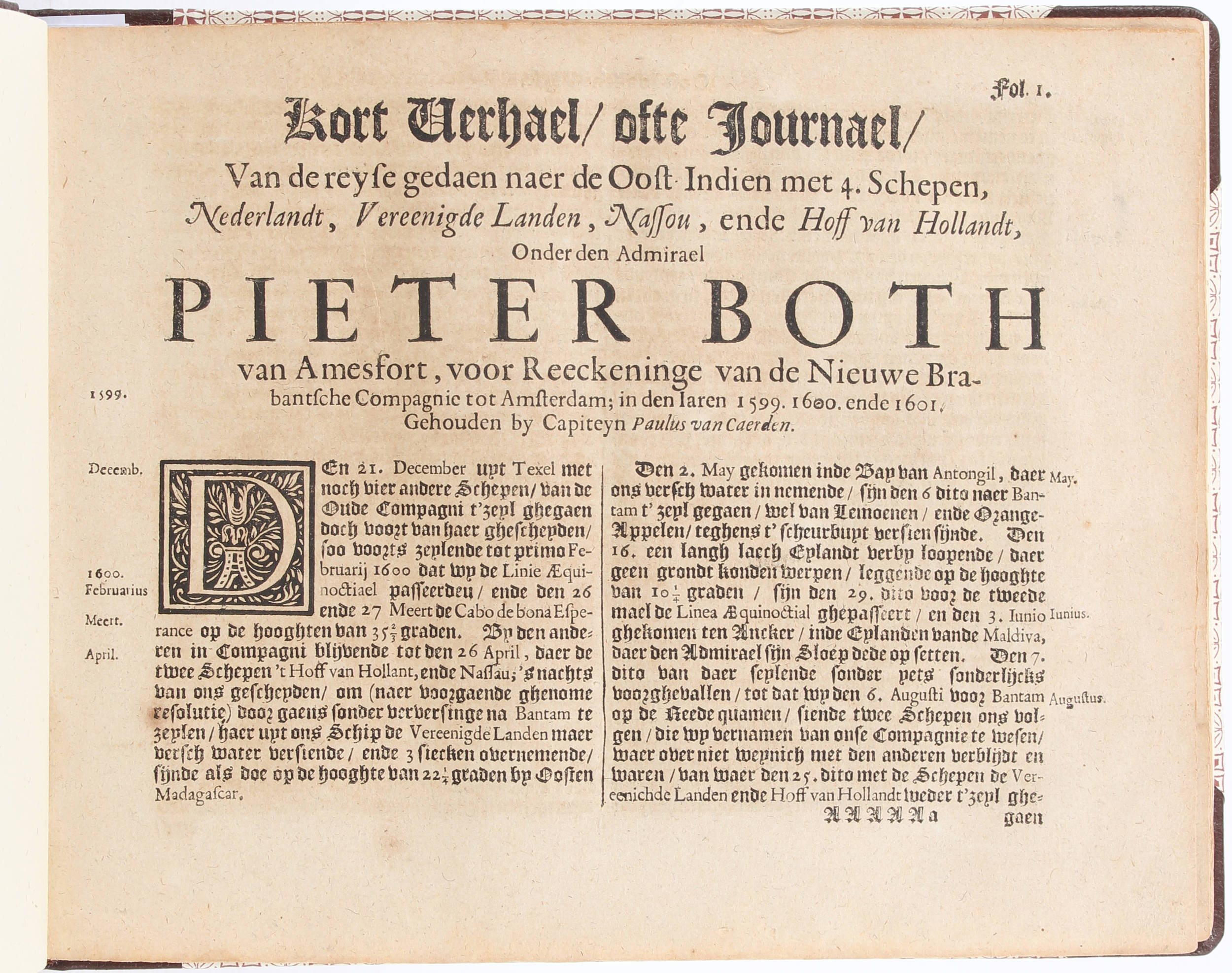 (Commelin, Begin ende voortgangh). 3 Tle. in 1 Bd.