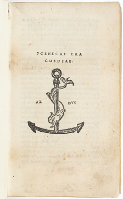 Seneca, Tragoediae. Aldus