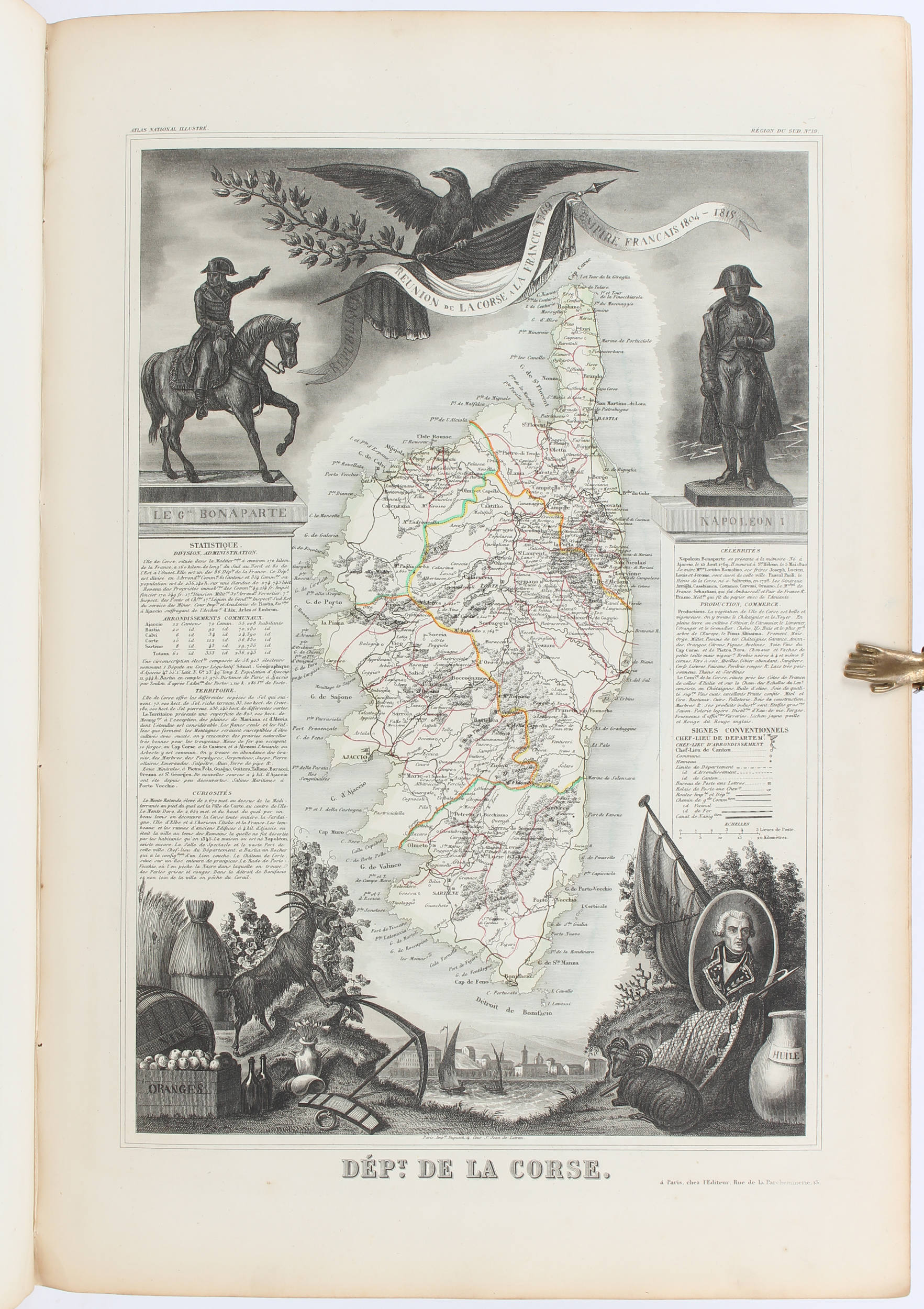 Levasseur, Atlas national illustré / 2 Bde.