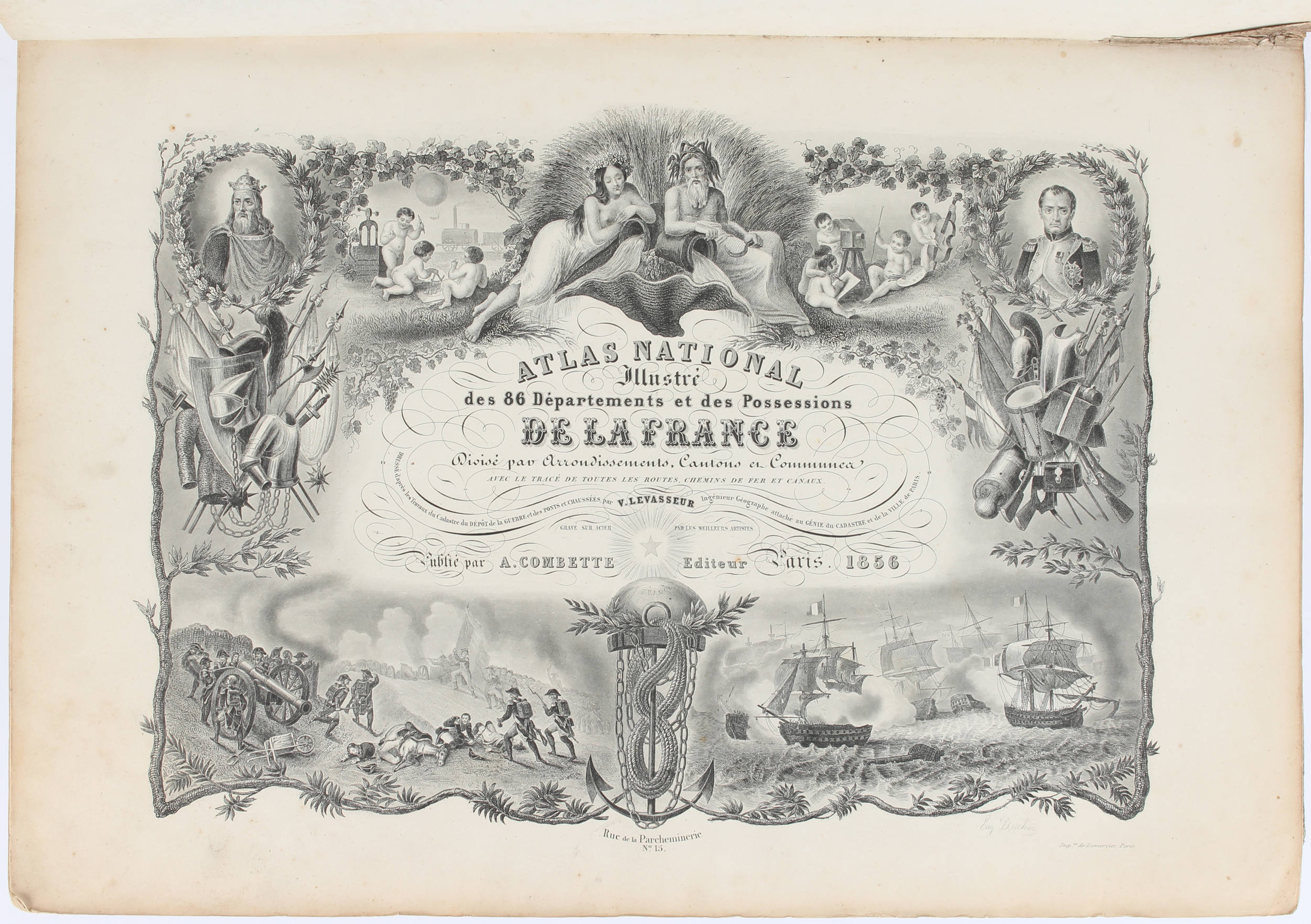 Levasseur, Atlas national illustré / 2 Bde.