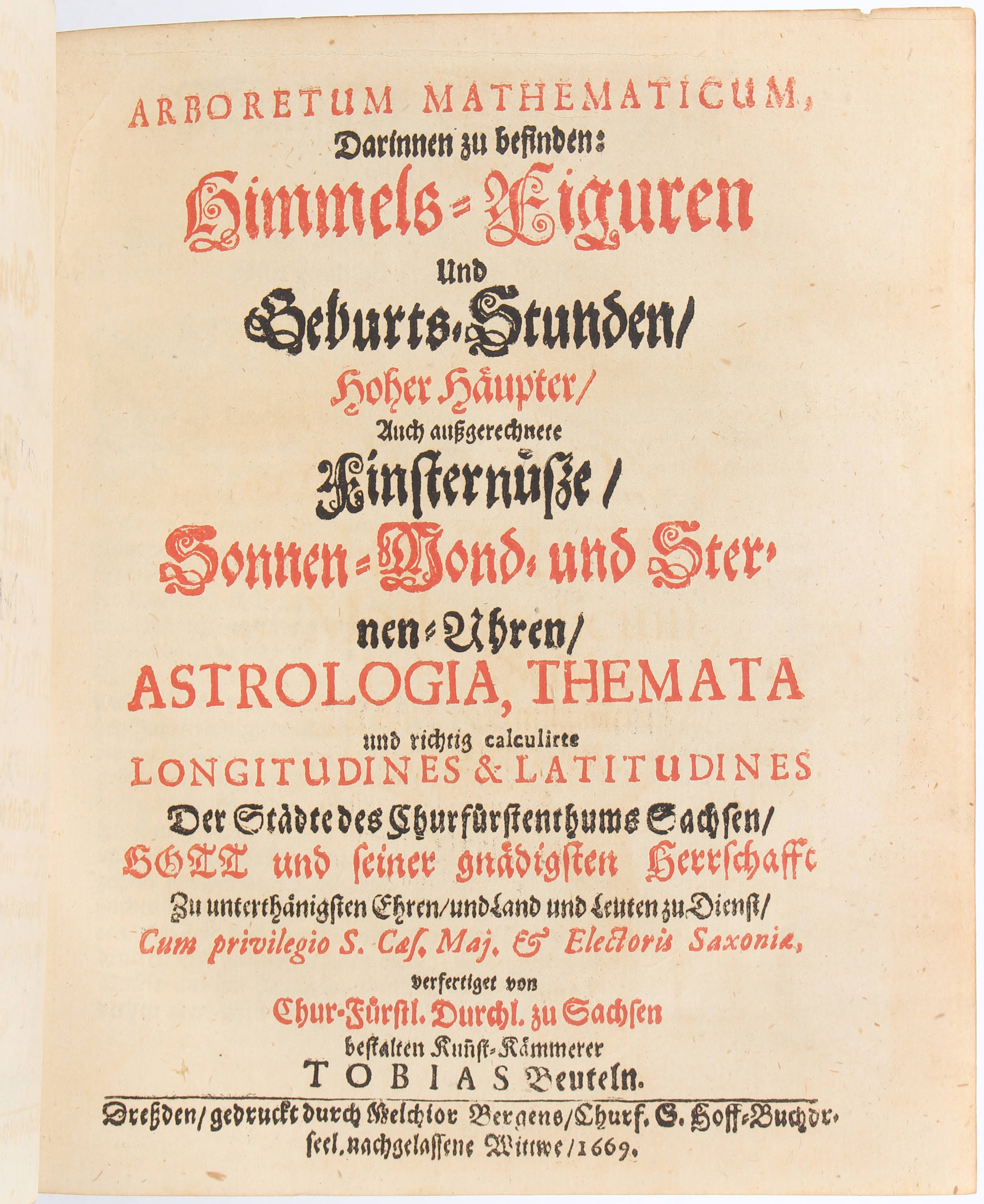 Beutel, Arboretum mathematicum + Vorband
