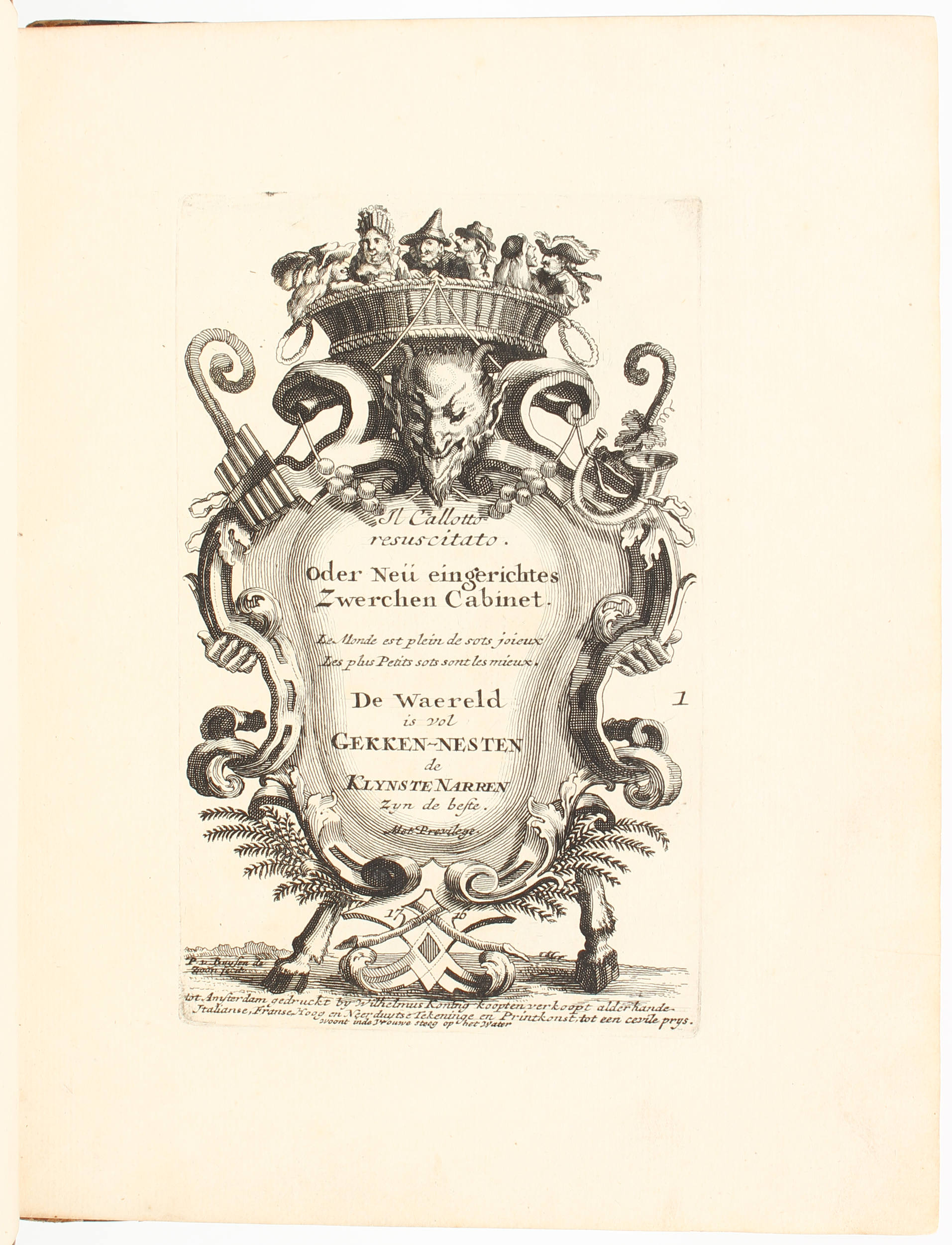 Il Callotto oder Zwerchen Cabinet. 1716