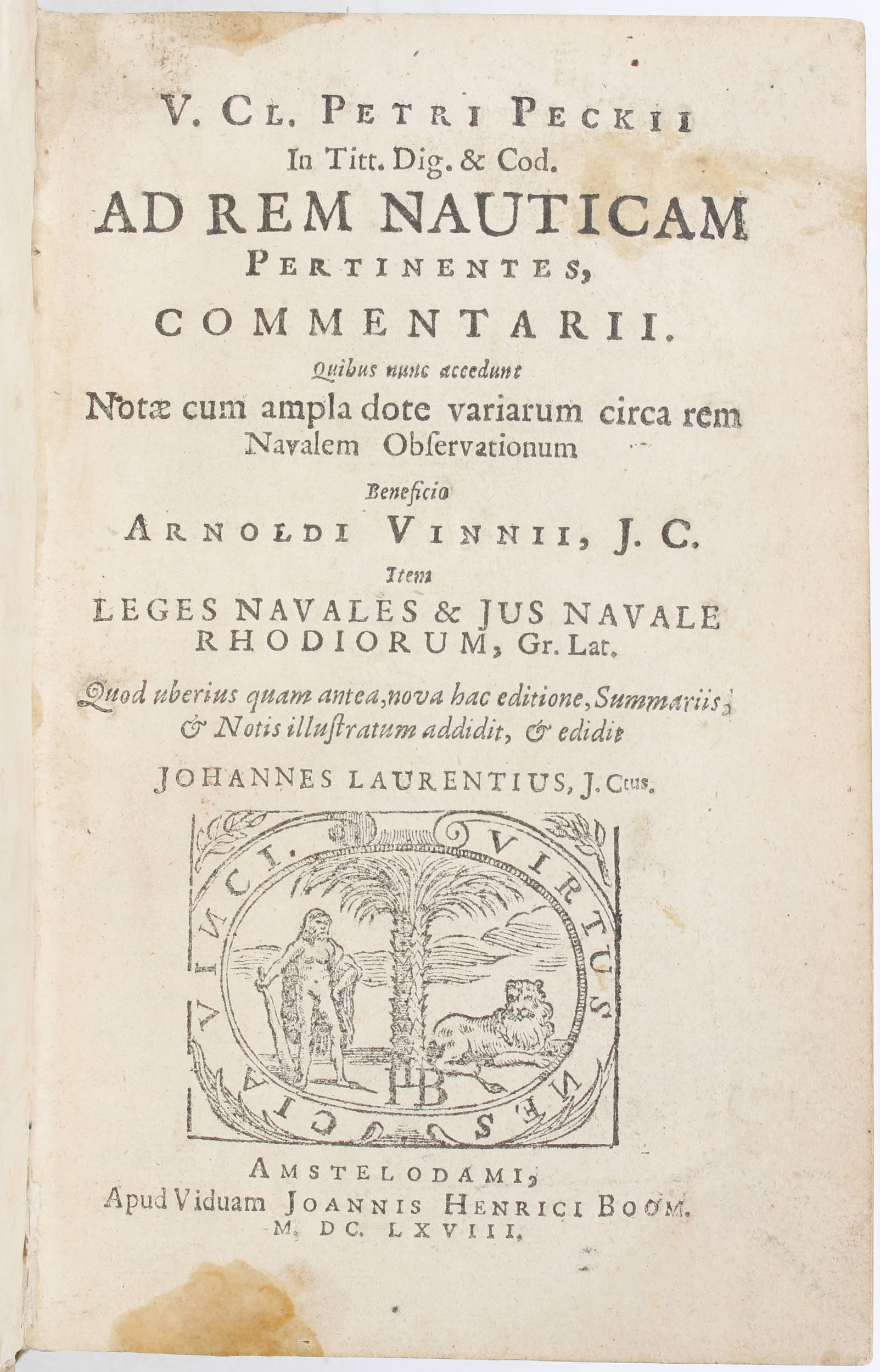 Peckius, Ad rem nauticam commentarii