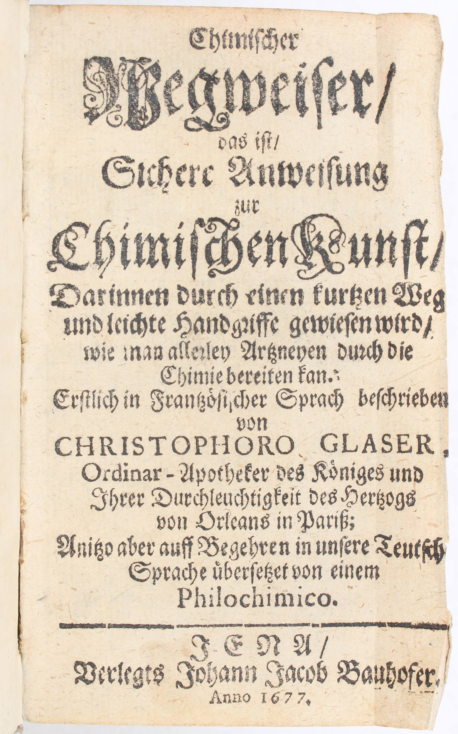 Glaser, Chimischer Wegweiser