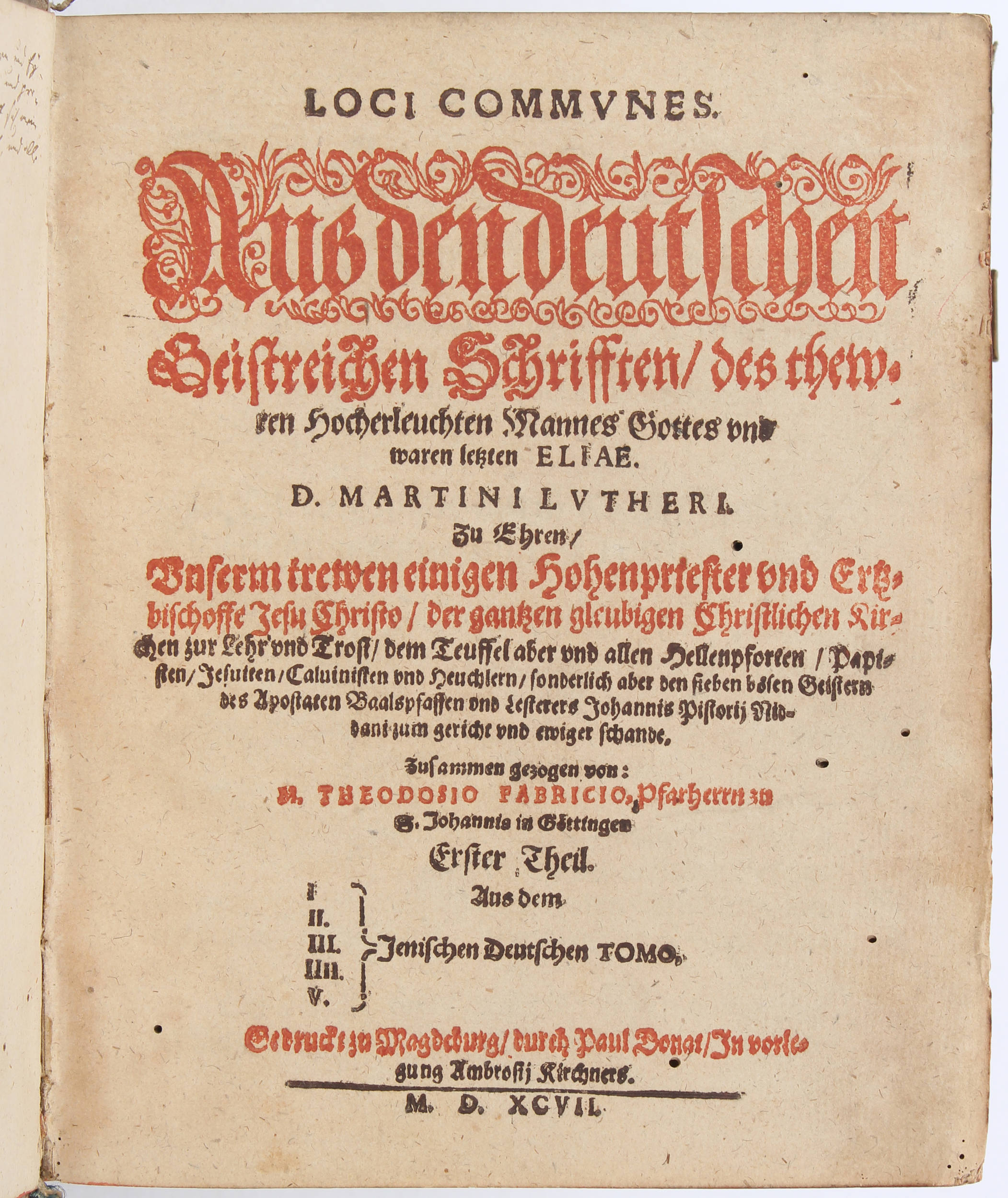 Luther, Loci communes