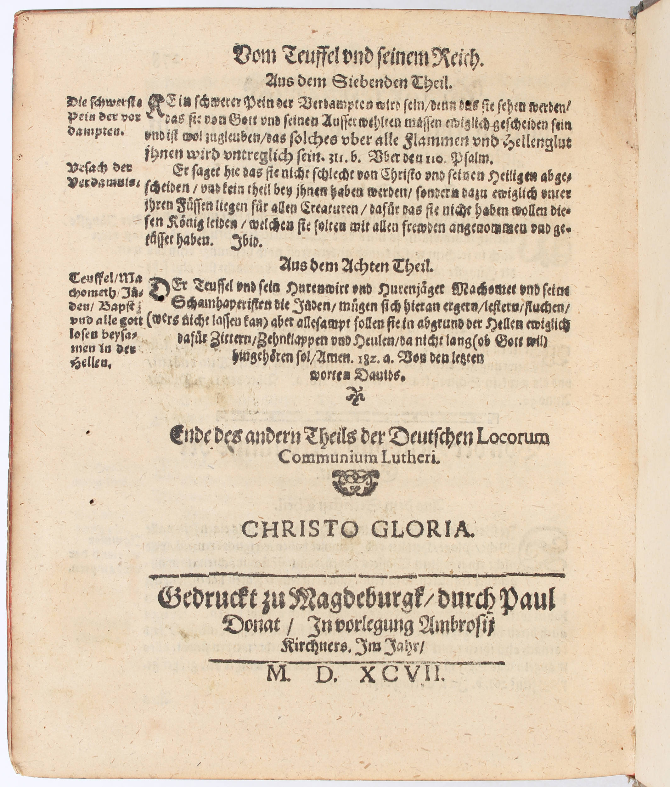 Luther, Loci communes