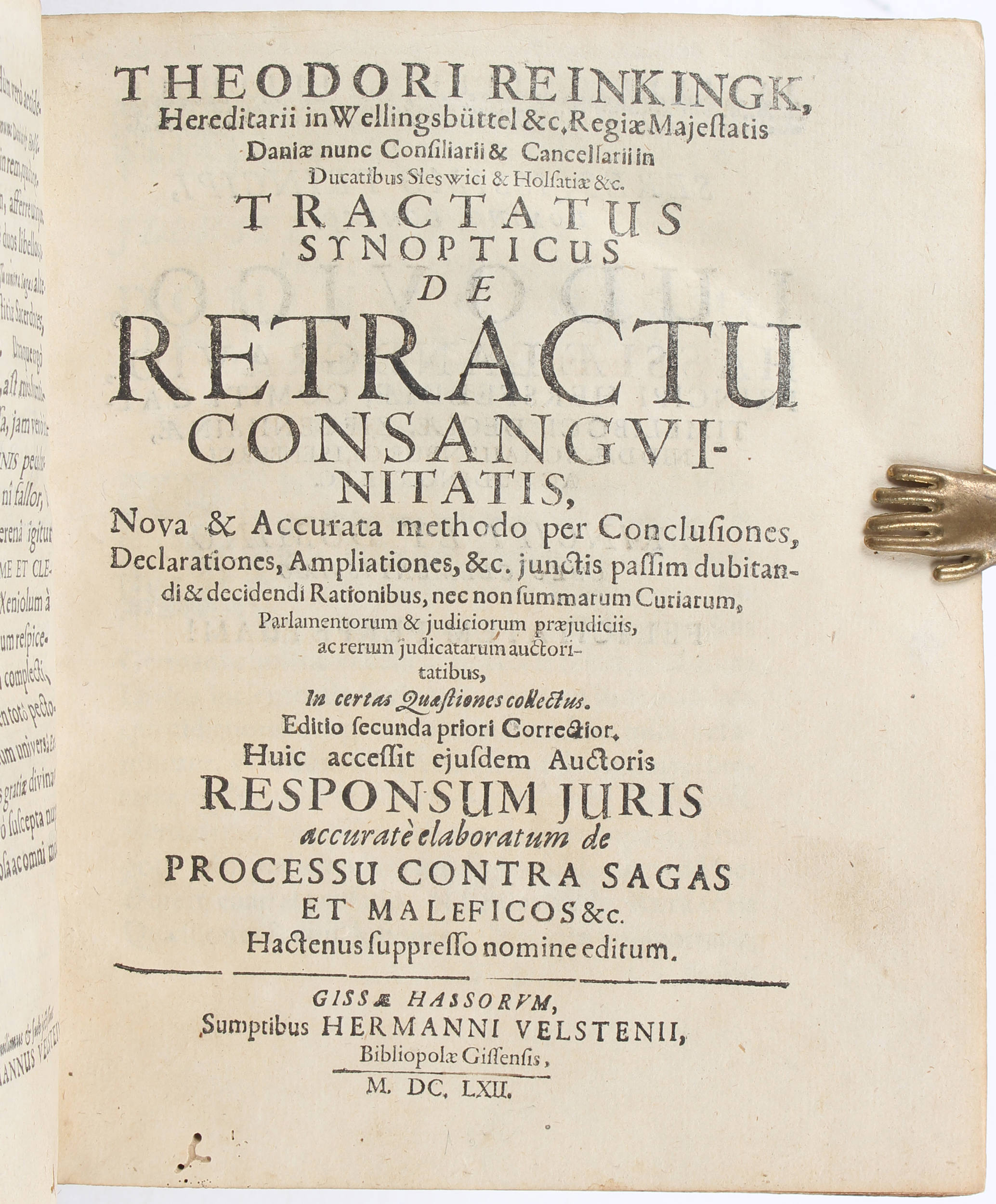 Reinkingk, Tractatus synopticus