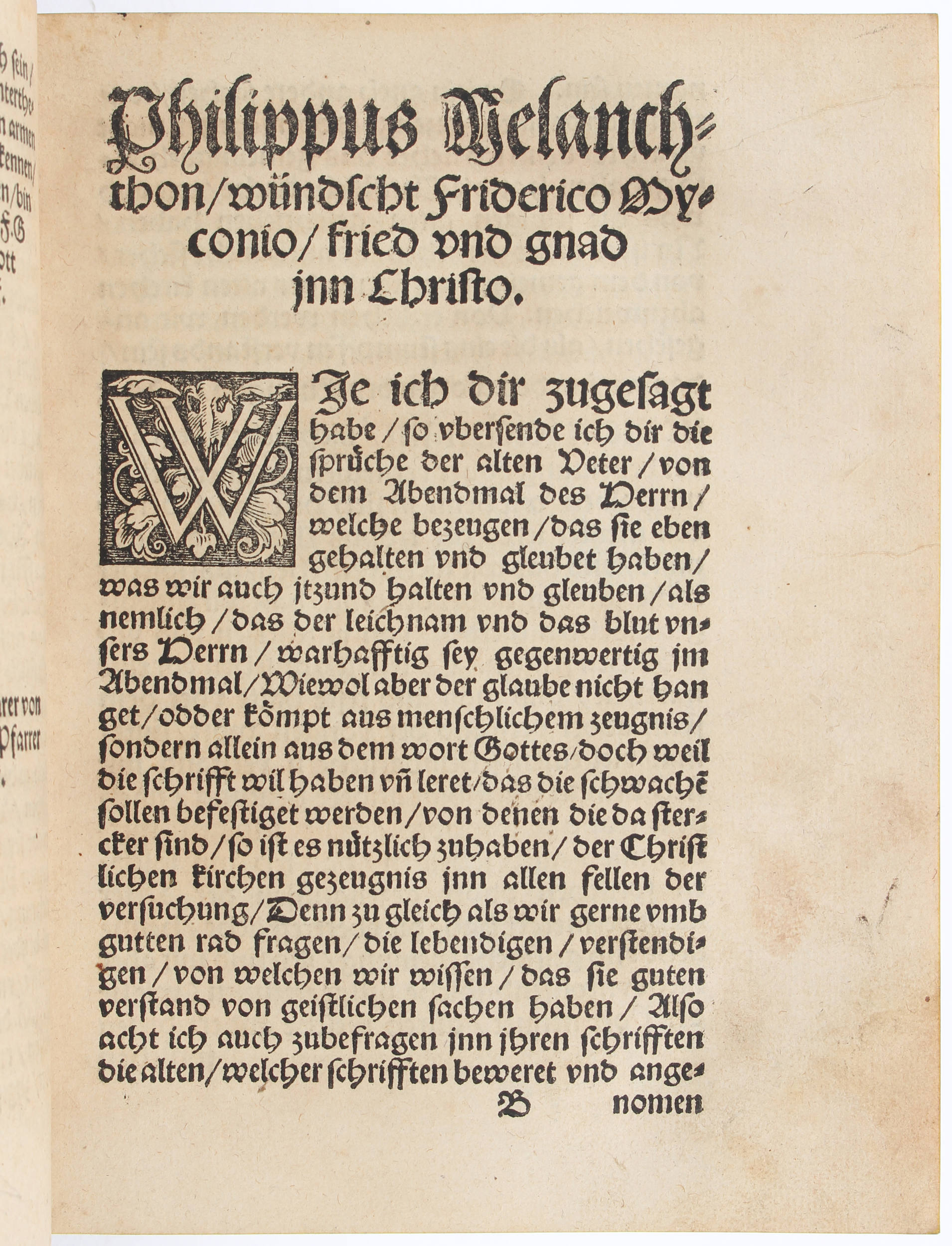 Melanchthon, Vom Abendmal