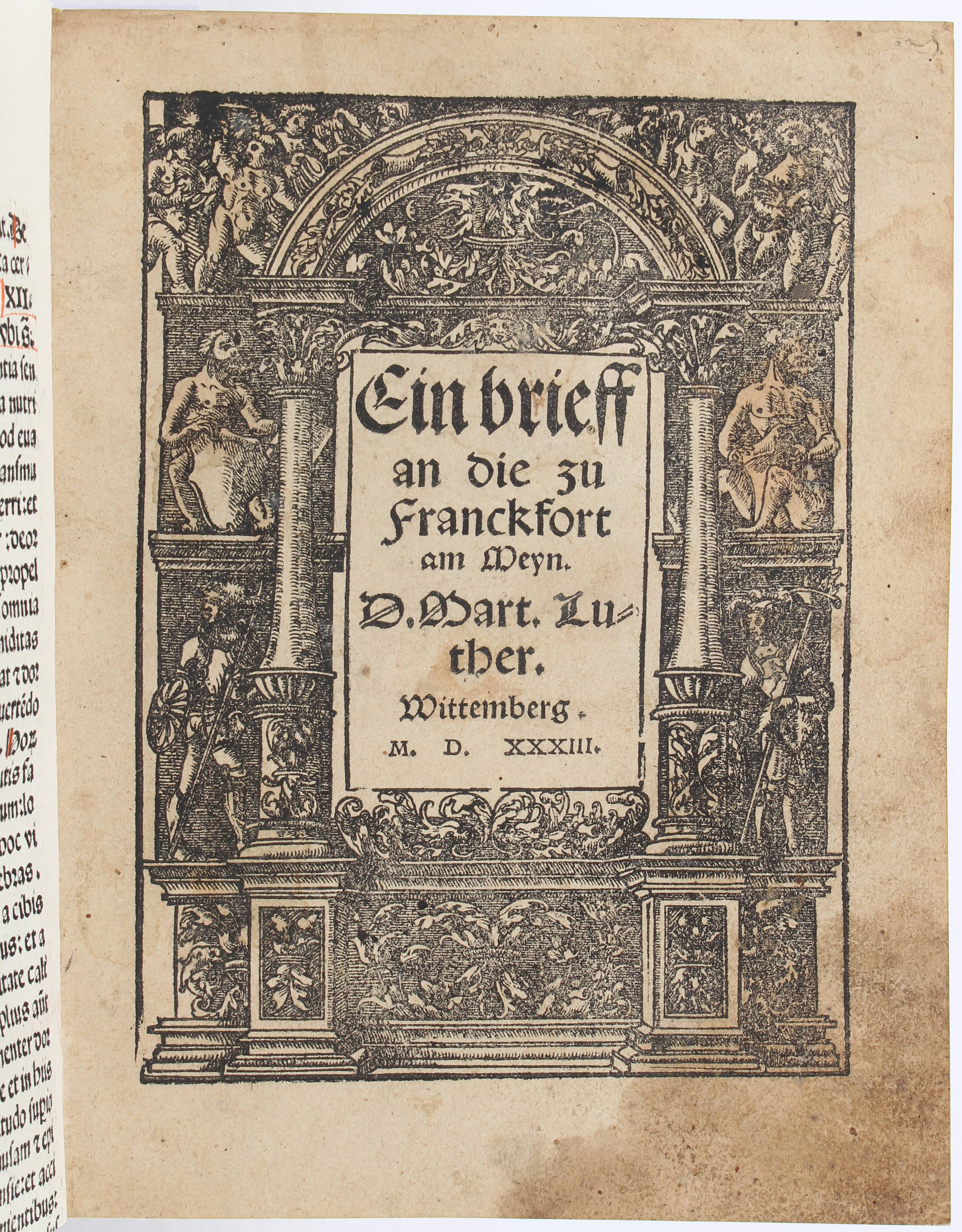 Luther, Brieff an die zu Franckfort