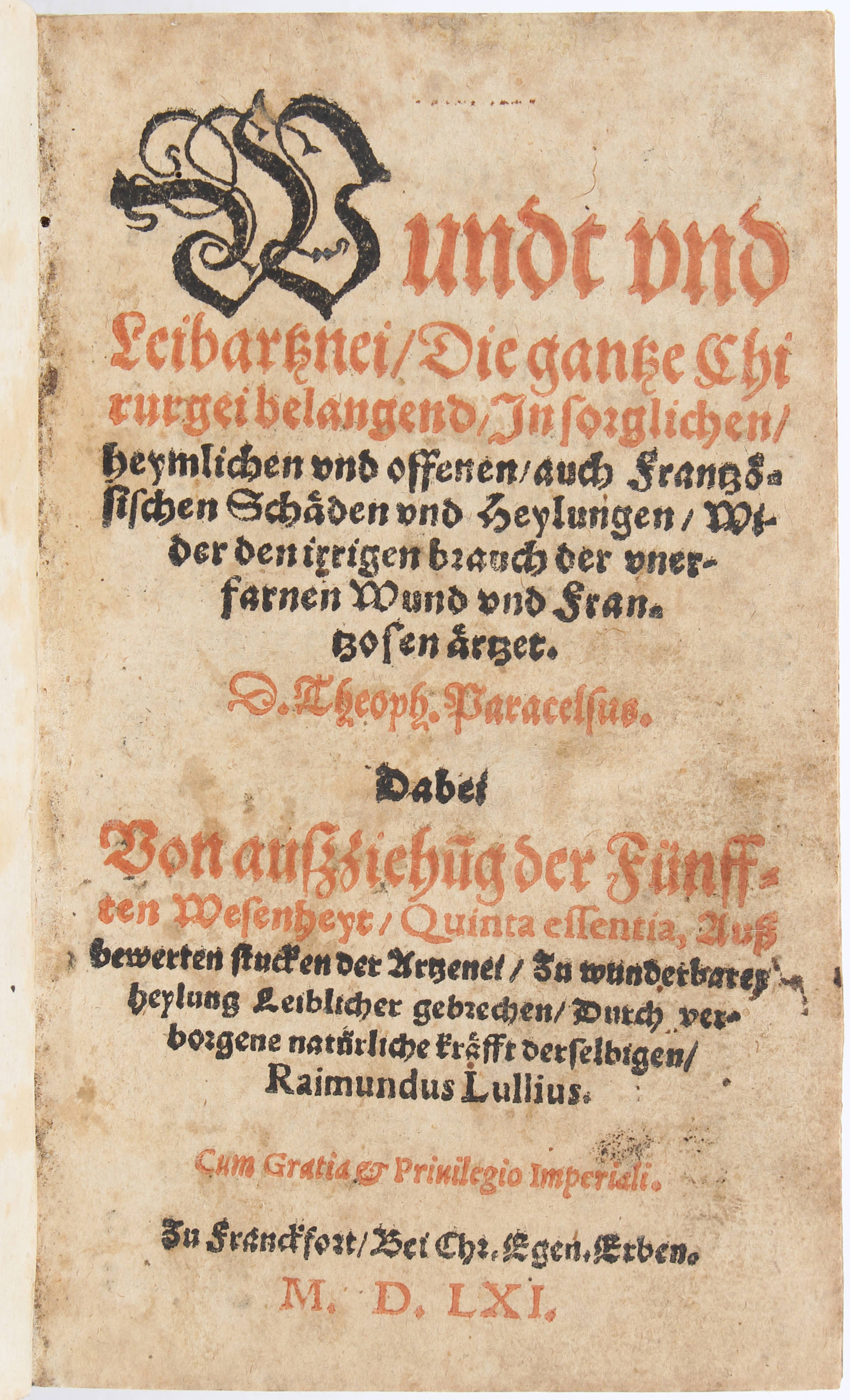 Paracelsus, Wundt und Leibartznei