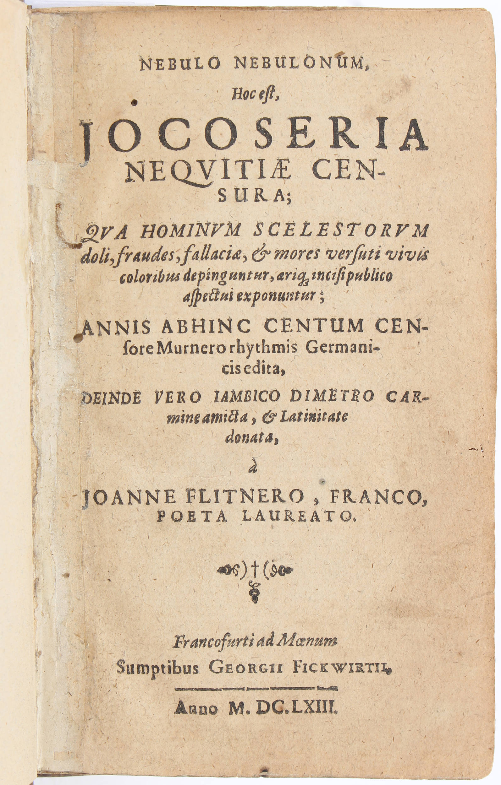 Flittner, Nebulo nebulonum. 1663