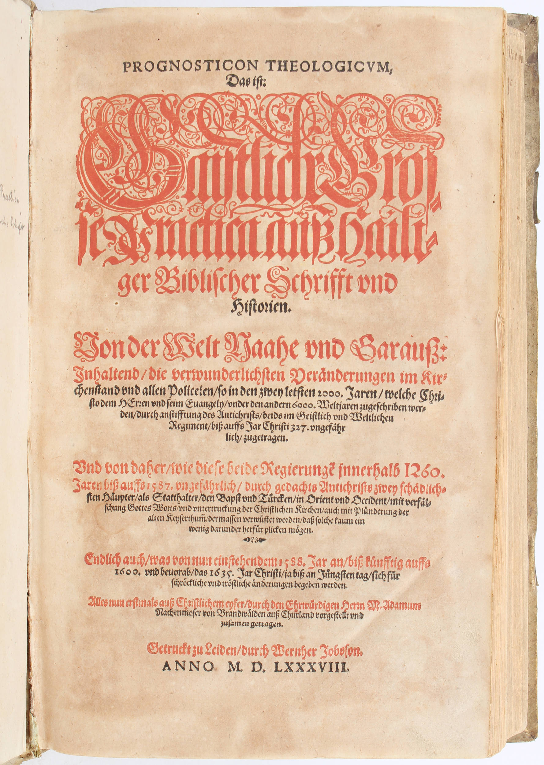 Nachenmoser, Prognosticon theologicum