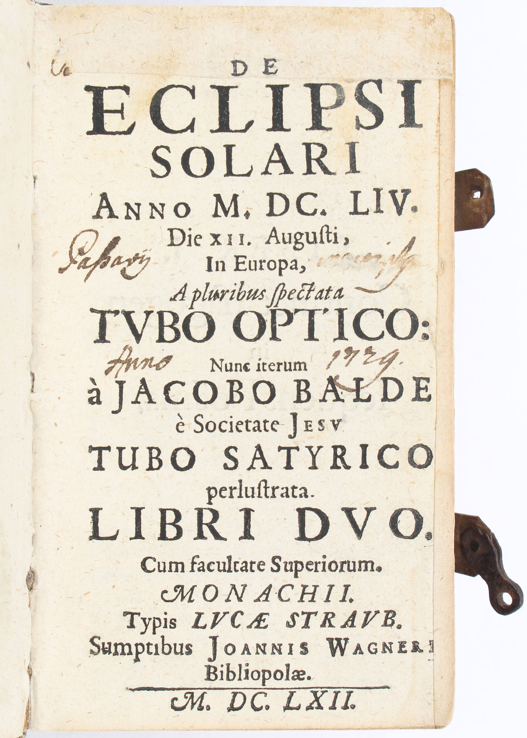 Balde, De eclipsi solari