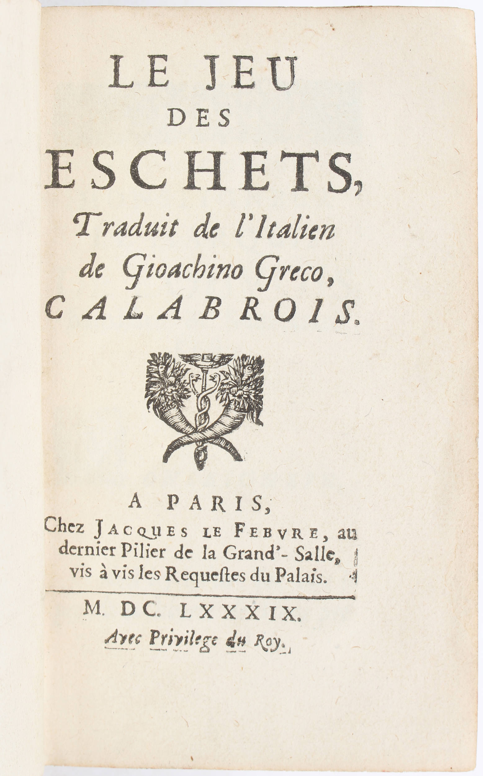 Greco, G. Le Jeu des eschets
