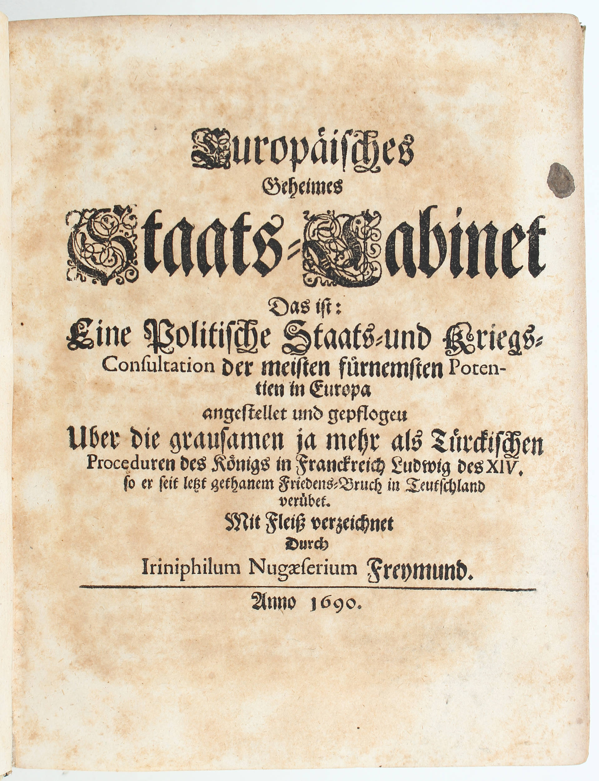 Freymund, Staats-Cabinet + Beibde.