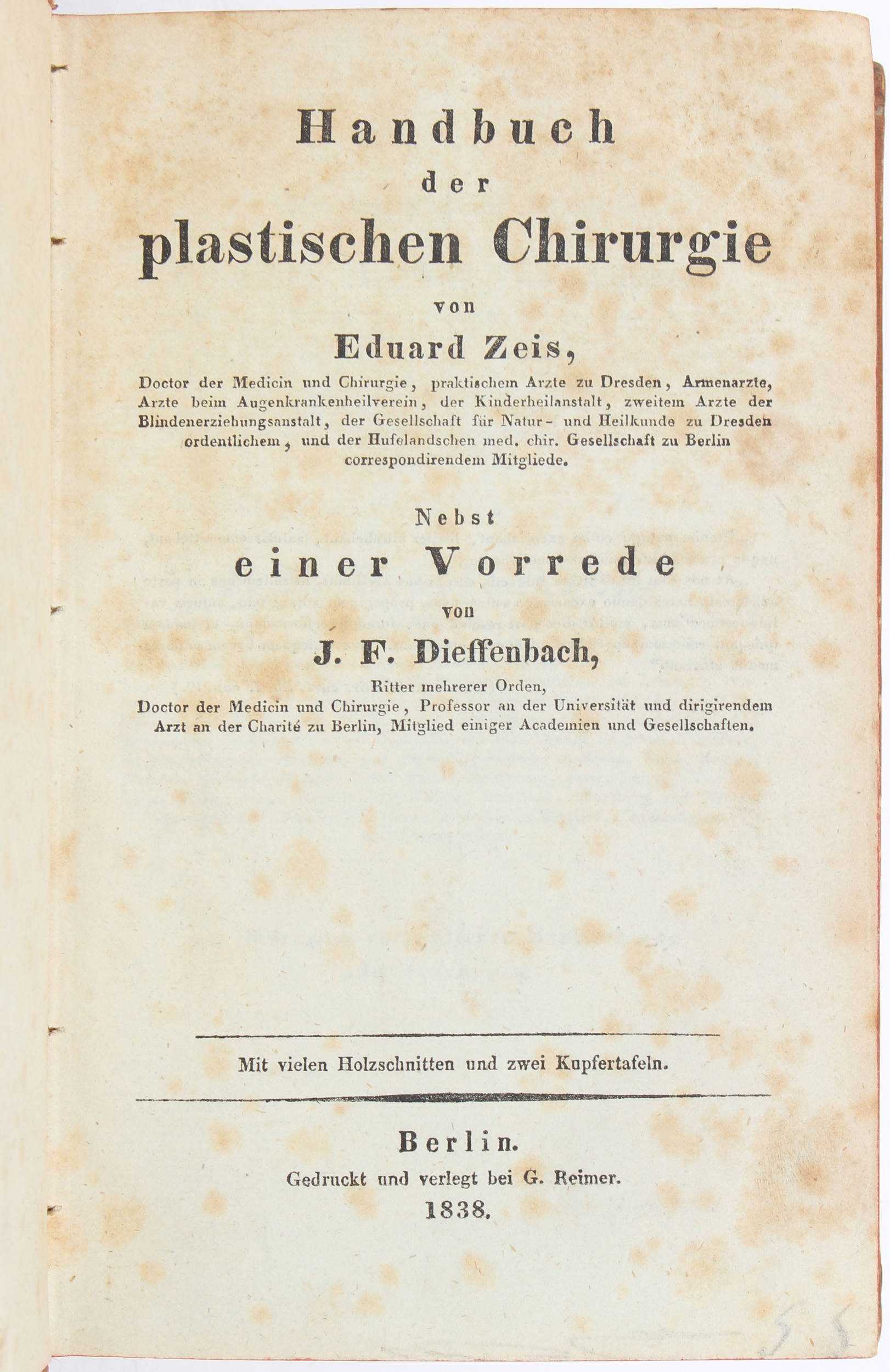 Zeis, Plastische Chirurgie