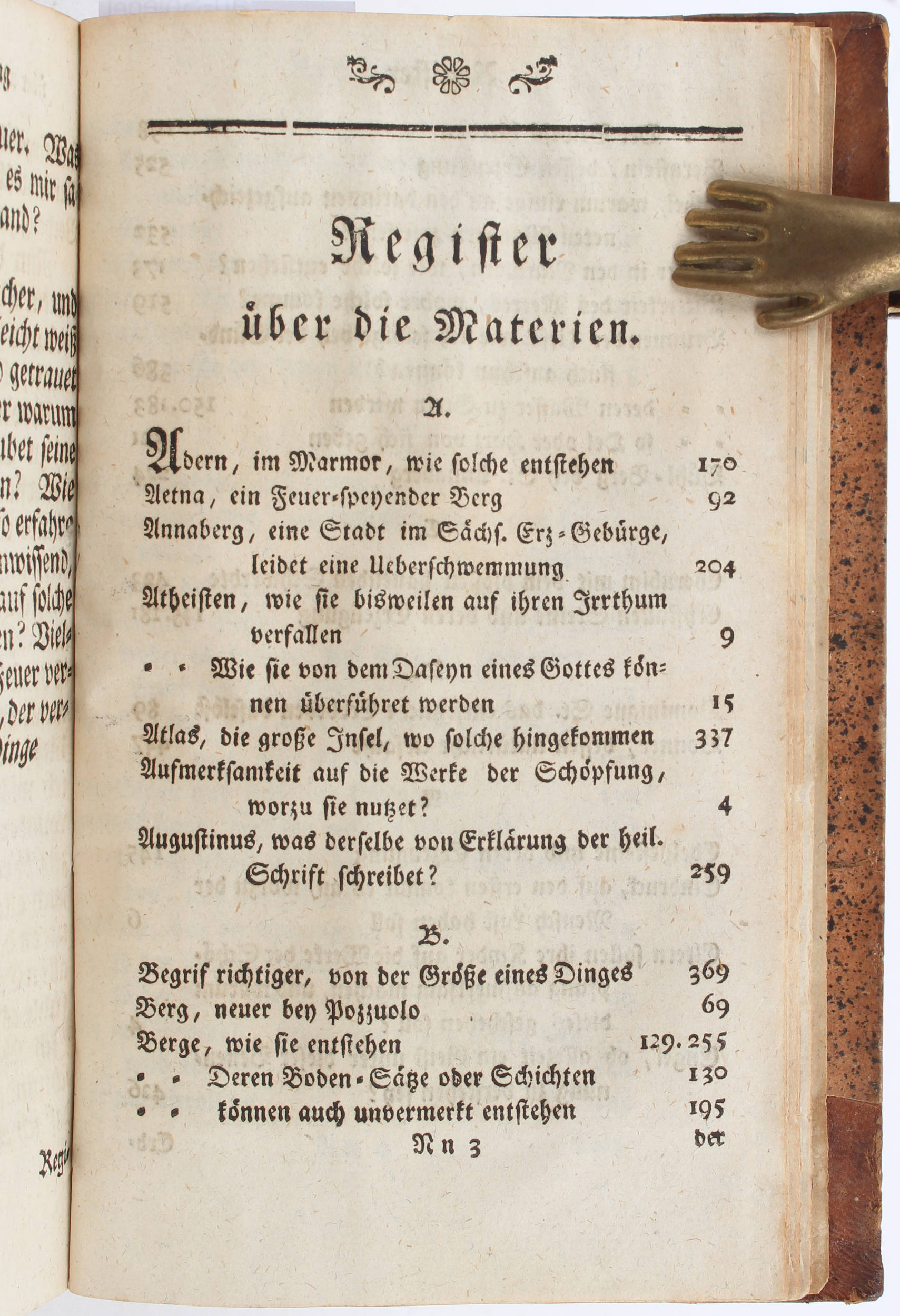Moro, Philosophische Ergötzungen