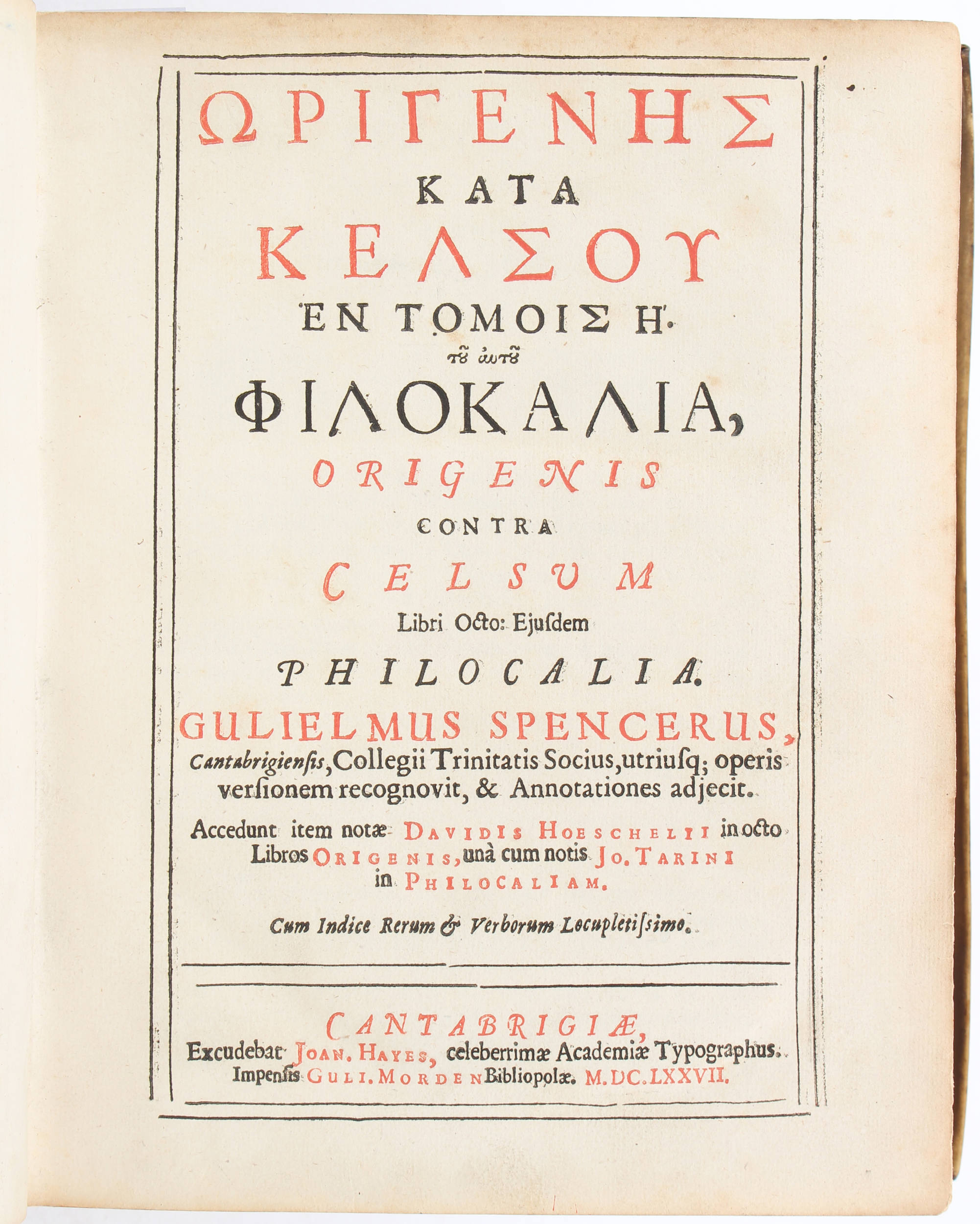Origenes, Kata Kelsu