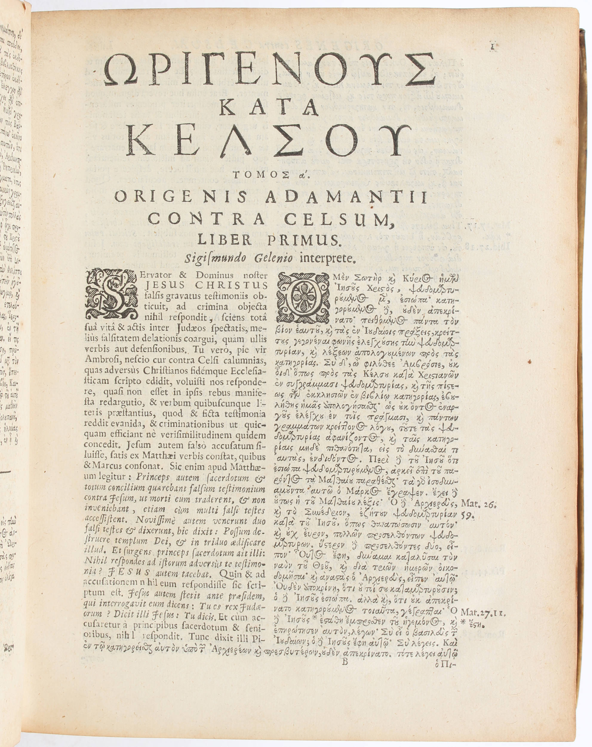 Origenes, Kata Kelsu