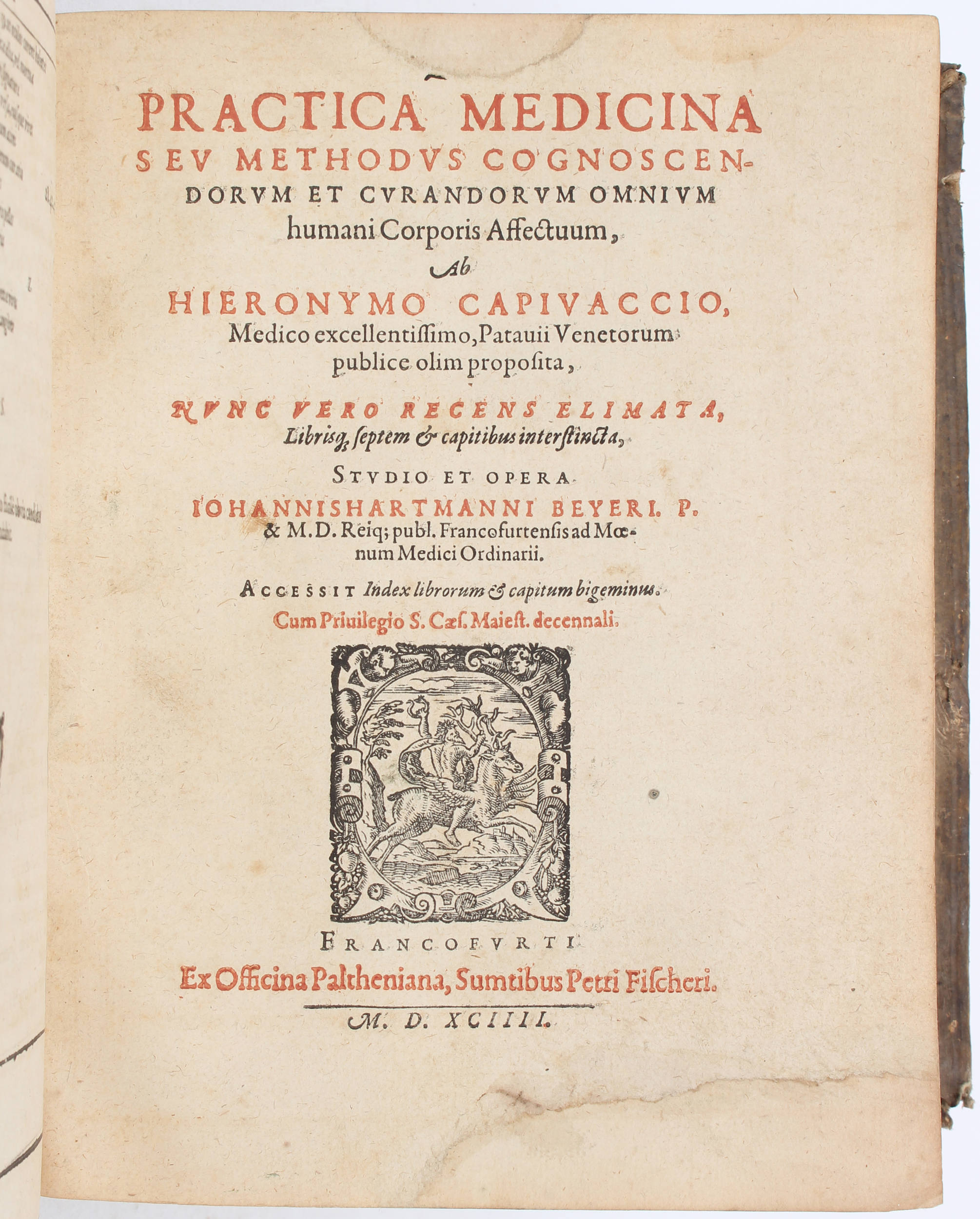 Croll, Basilica chymica + Capivaccio, Practica medicina