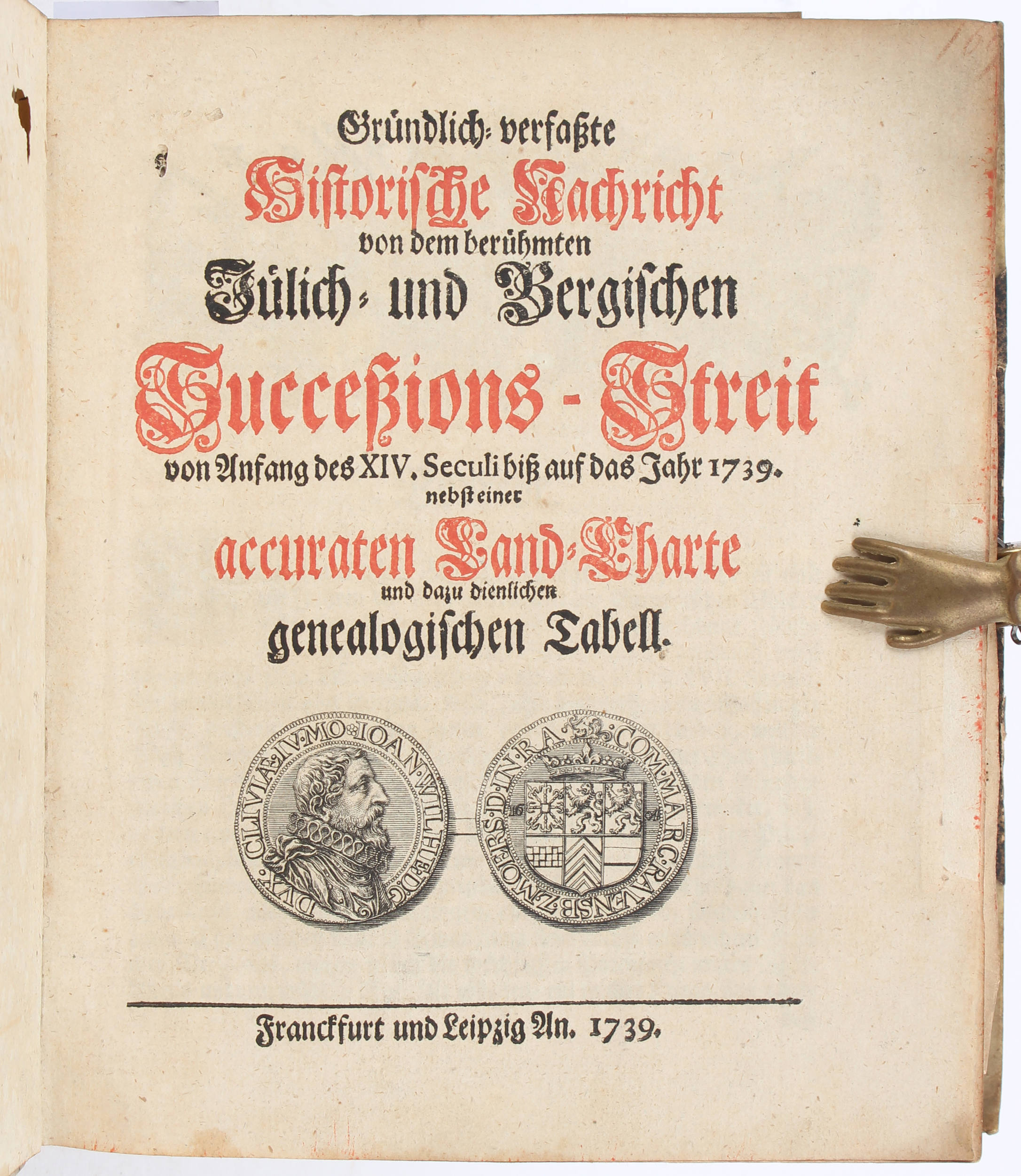 Von dem Jülich- und Bergischen Succeßions-Streit + Beibd.