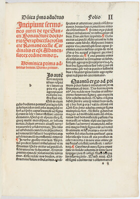 Bonaventura, Sermones. 1502