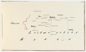 Manuskriptatlas über Teile Böhmens