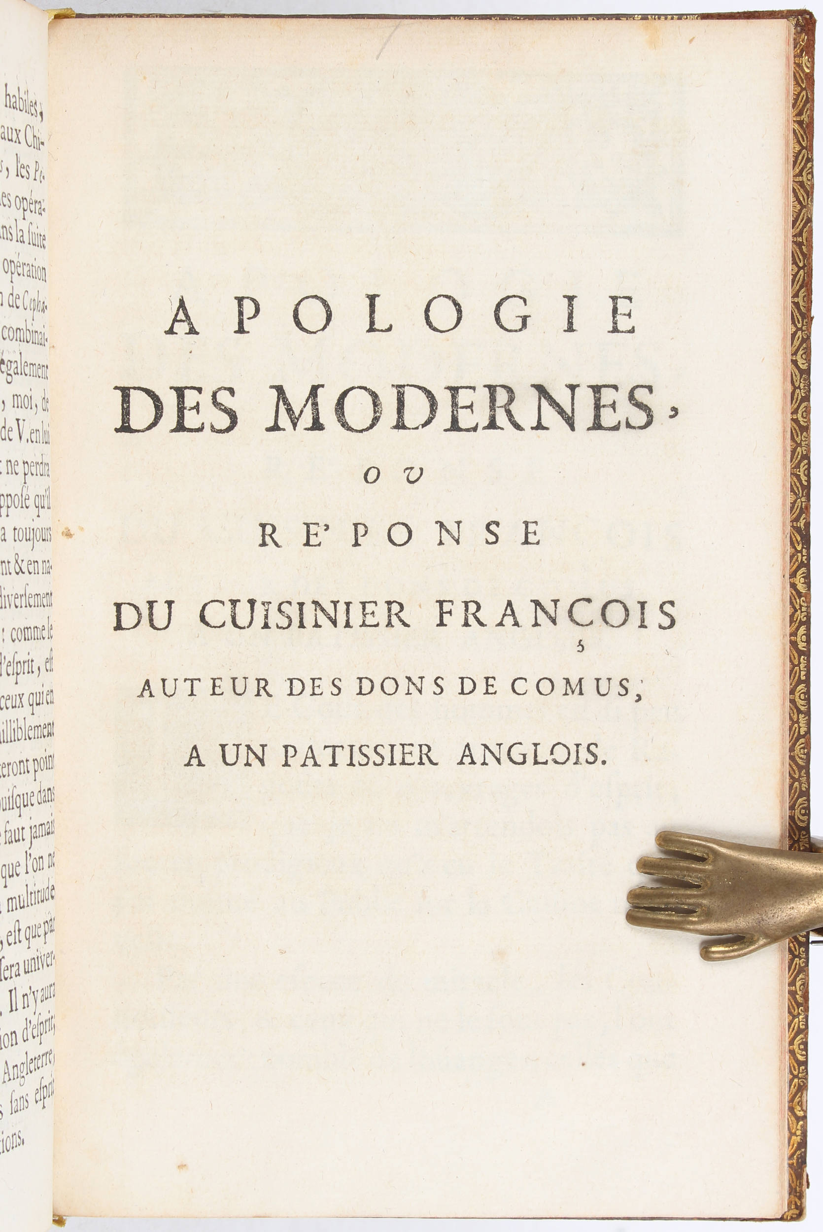 Desalleurs, Lettre d'un patissier anglois