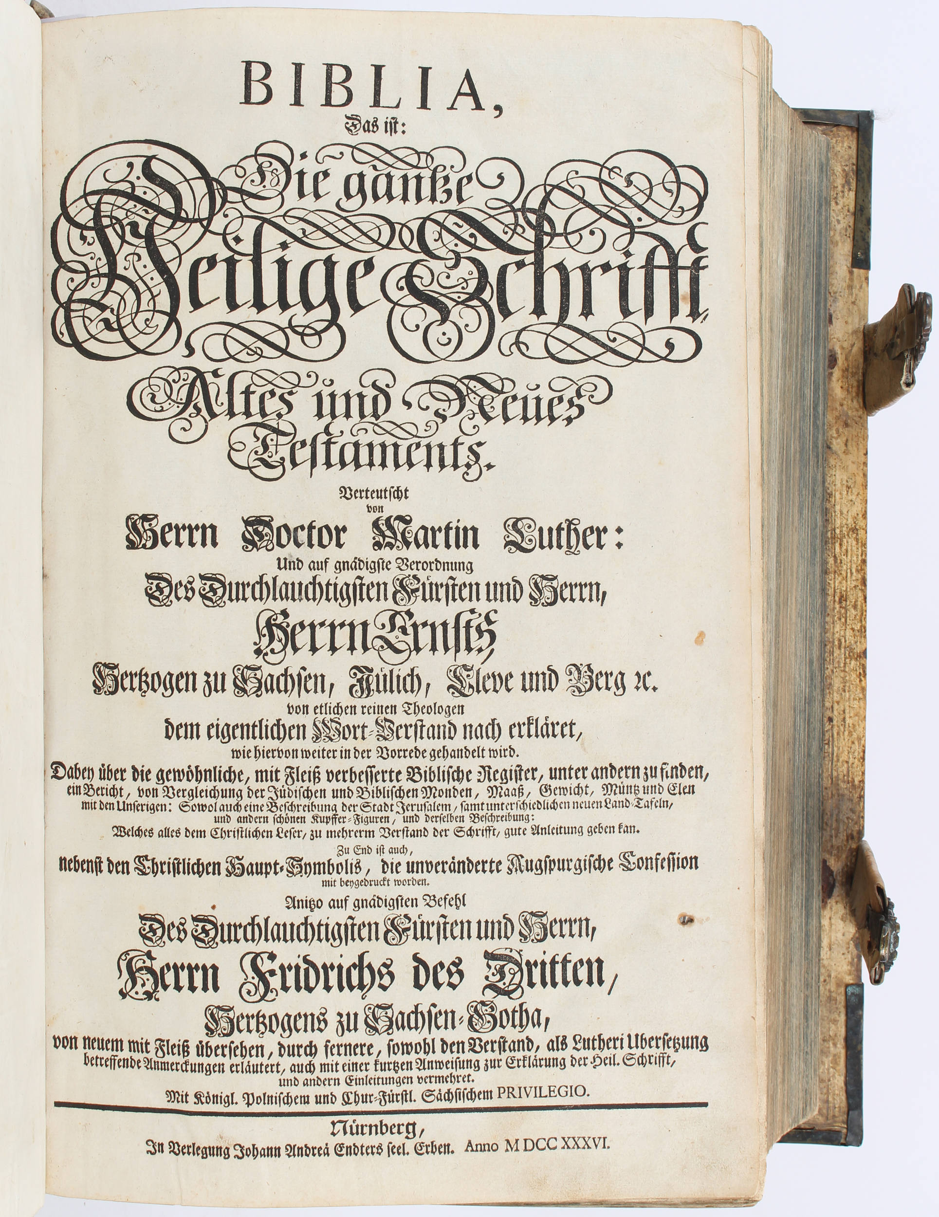 Biblia germanica. Endter Erben 1736