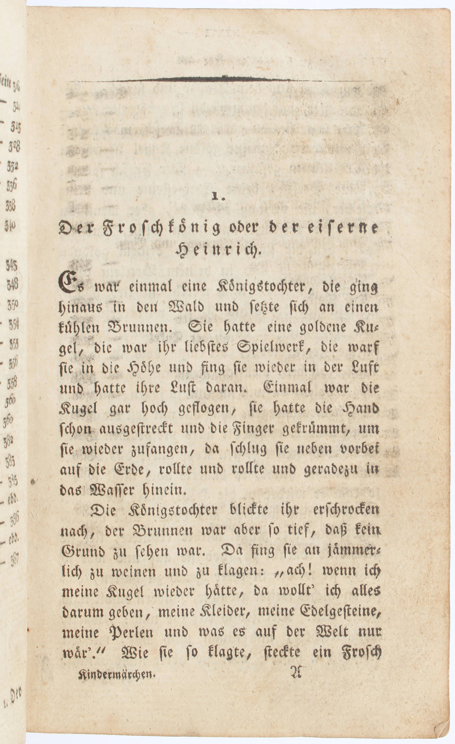 Grimm, Kinder- und Haus-Märchen. (Bd. 1). 1812