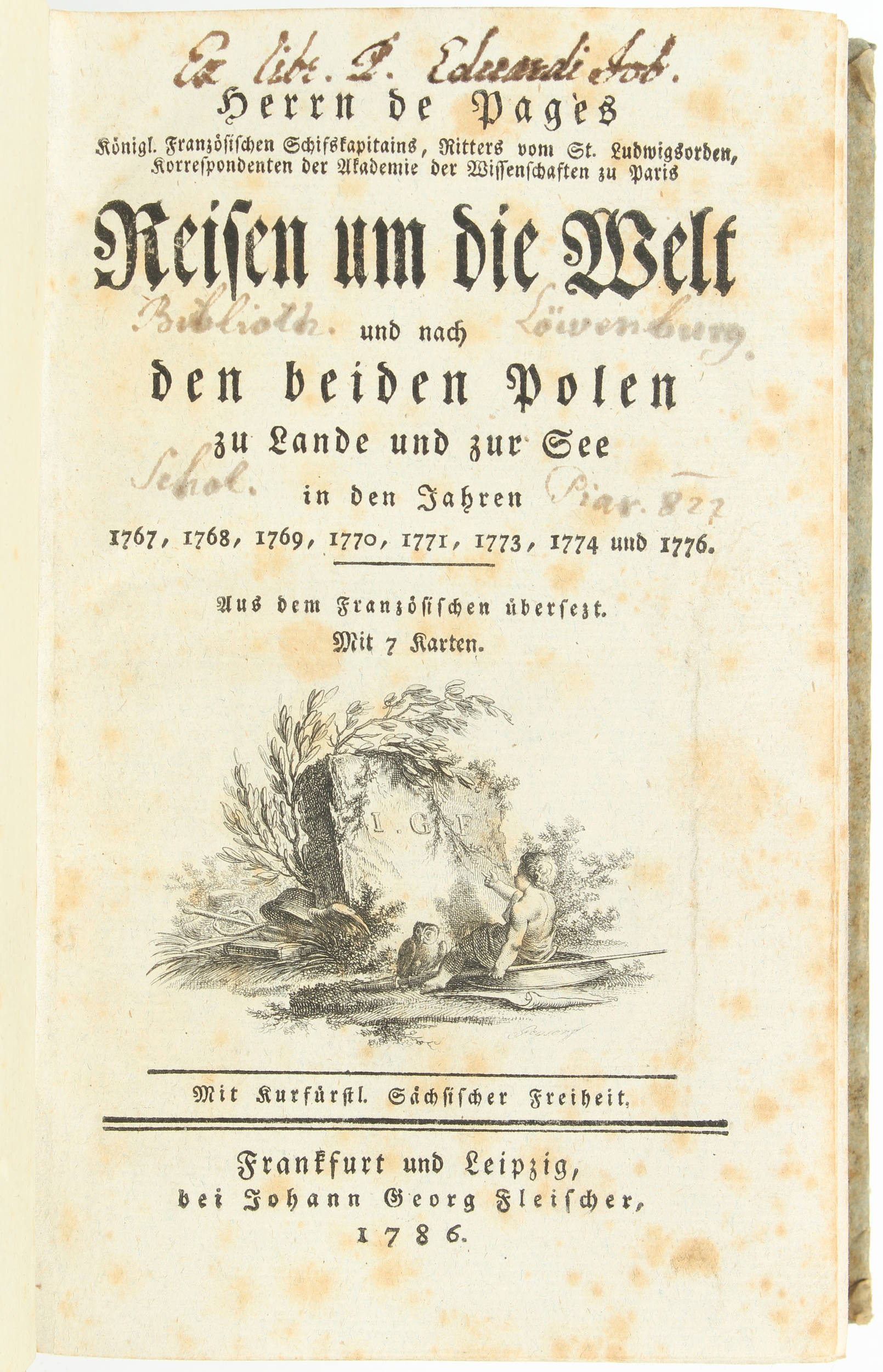 Pagès, Reisen um die Welt. 2 Bde.