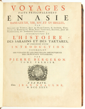 Bergeron, Voyages. 2 in 1 Bd.