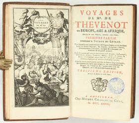 Thévenot, Voyages. + Bernier, Grand Mogol. Zusammen 7 Bde.
