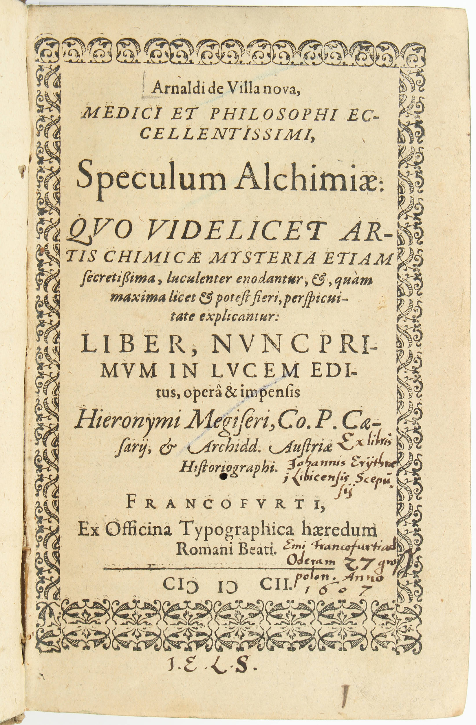 Sammelband Alchemie. 1602-1605