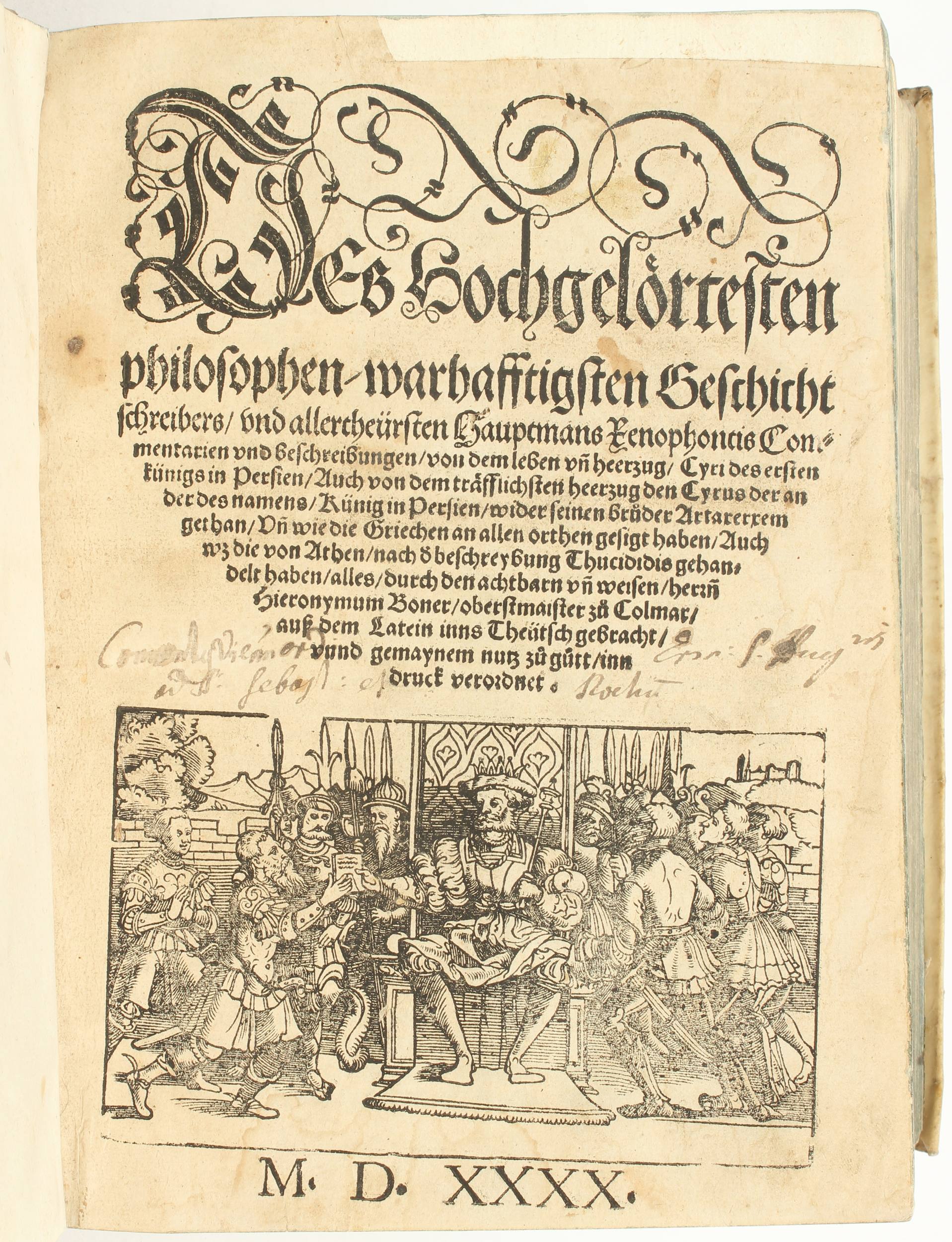 Xenophon u.a., Sammelband mit 5 Werken 1535-1540