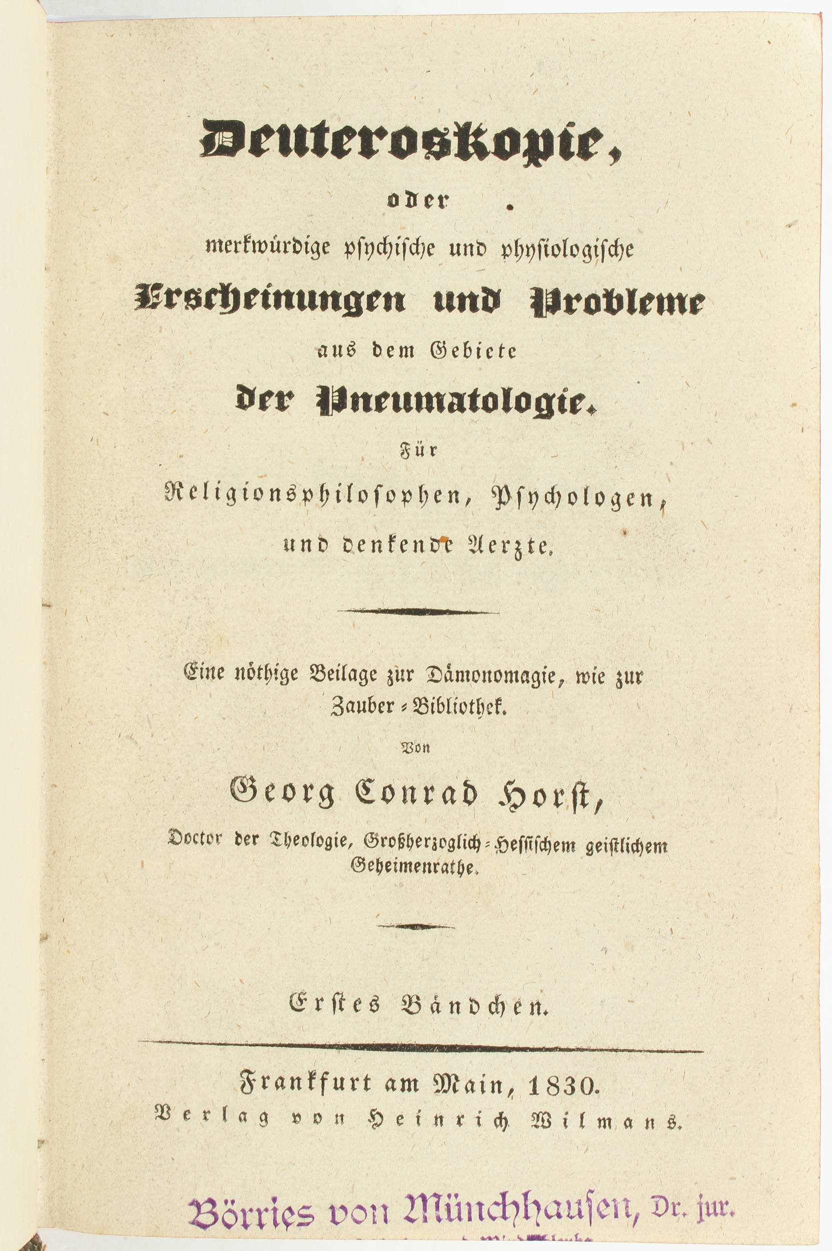 Horst, Deuteroskopie. 2 in 1 Bd.