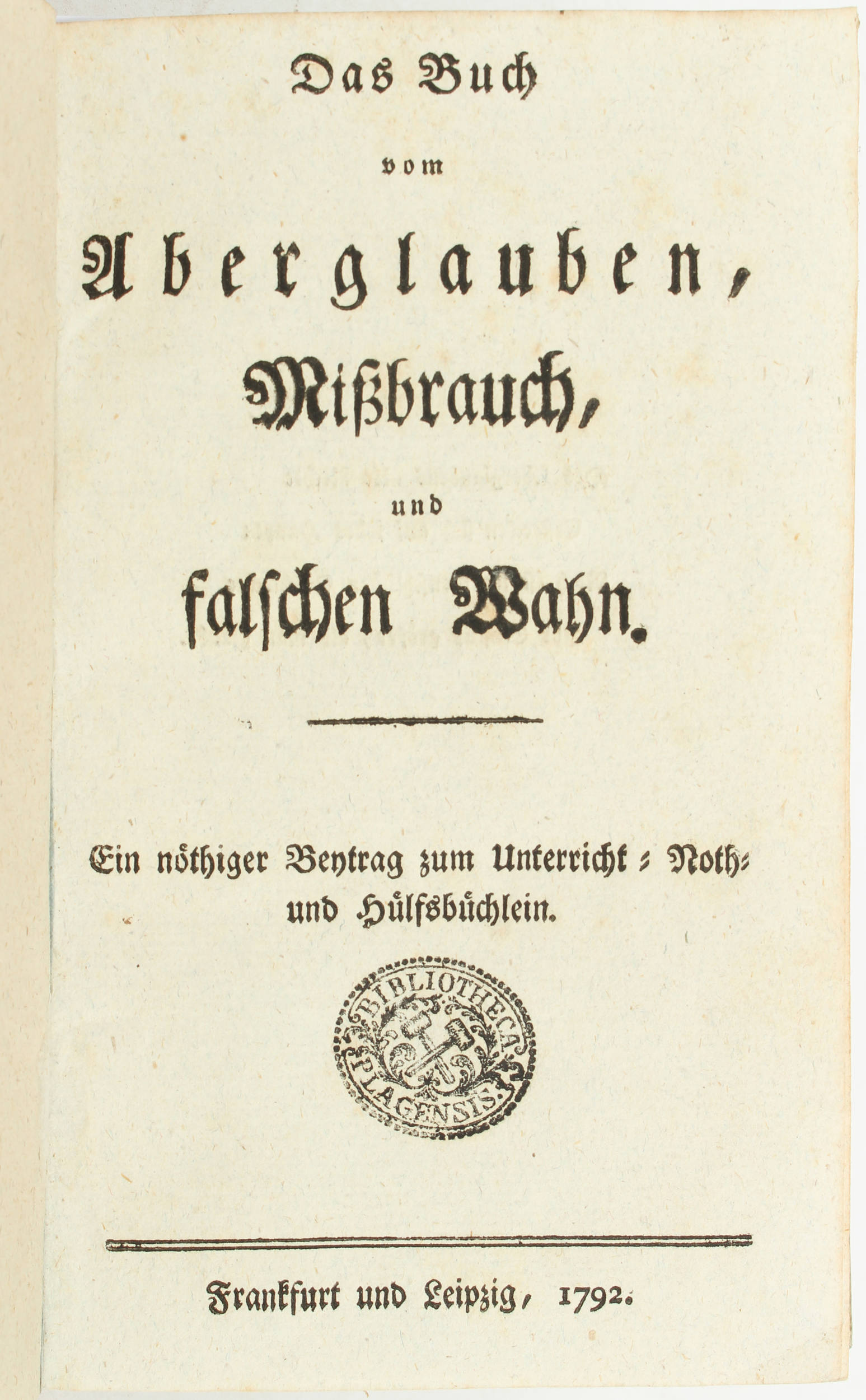 (Fischer), Buch vom Aberglauben