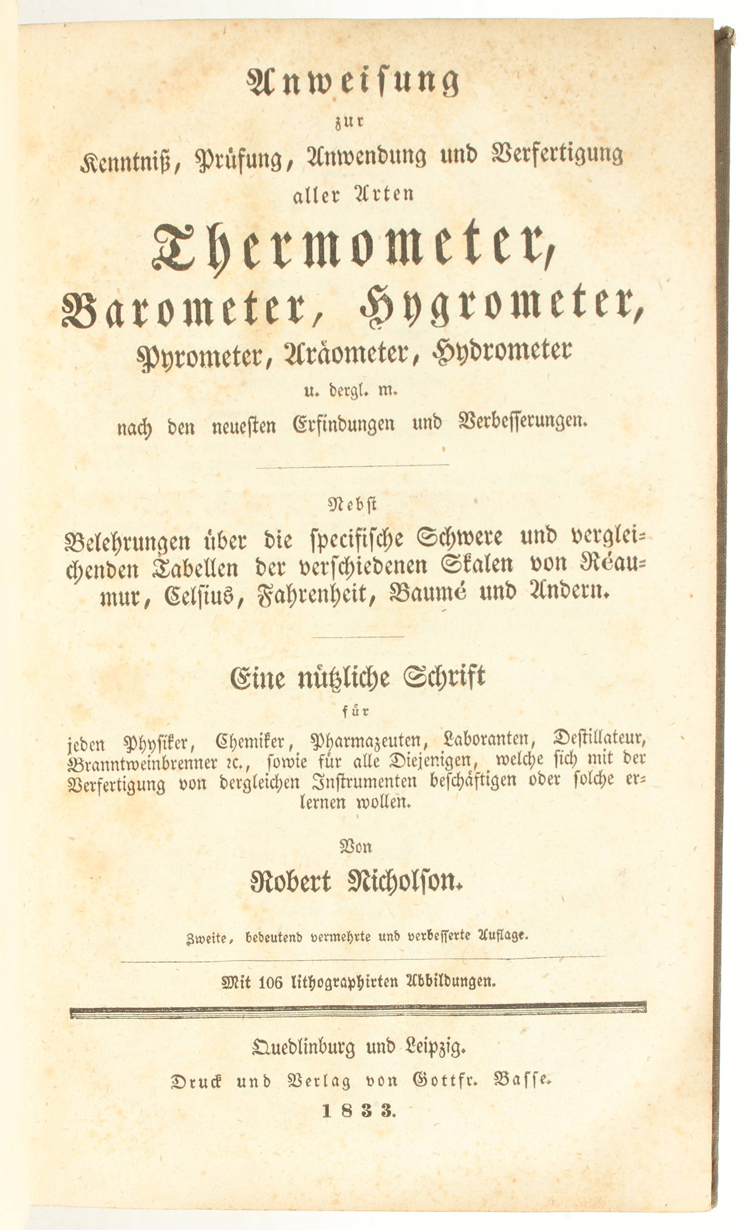 Konvolut Meteorologie. 1716-1833. 4 Bde.