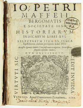 Maffei, Historiarum Indicarum libri XVI + Beibd.