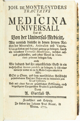 Monte-Snyder, (Chymische Schriften)