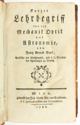 Bartl, Von der Mechanik Optik und Astronomie